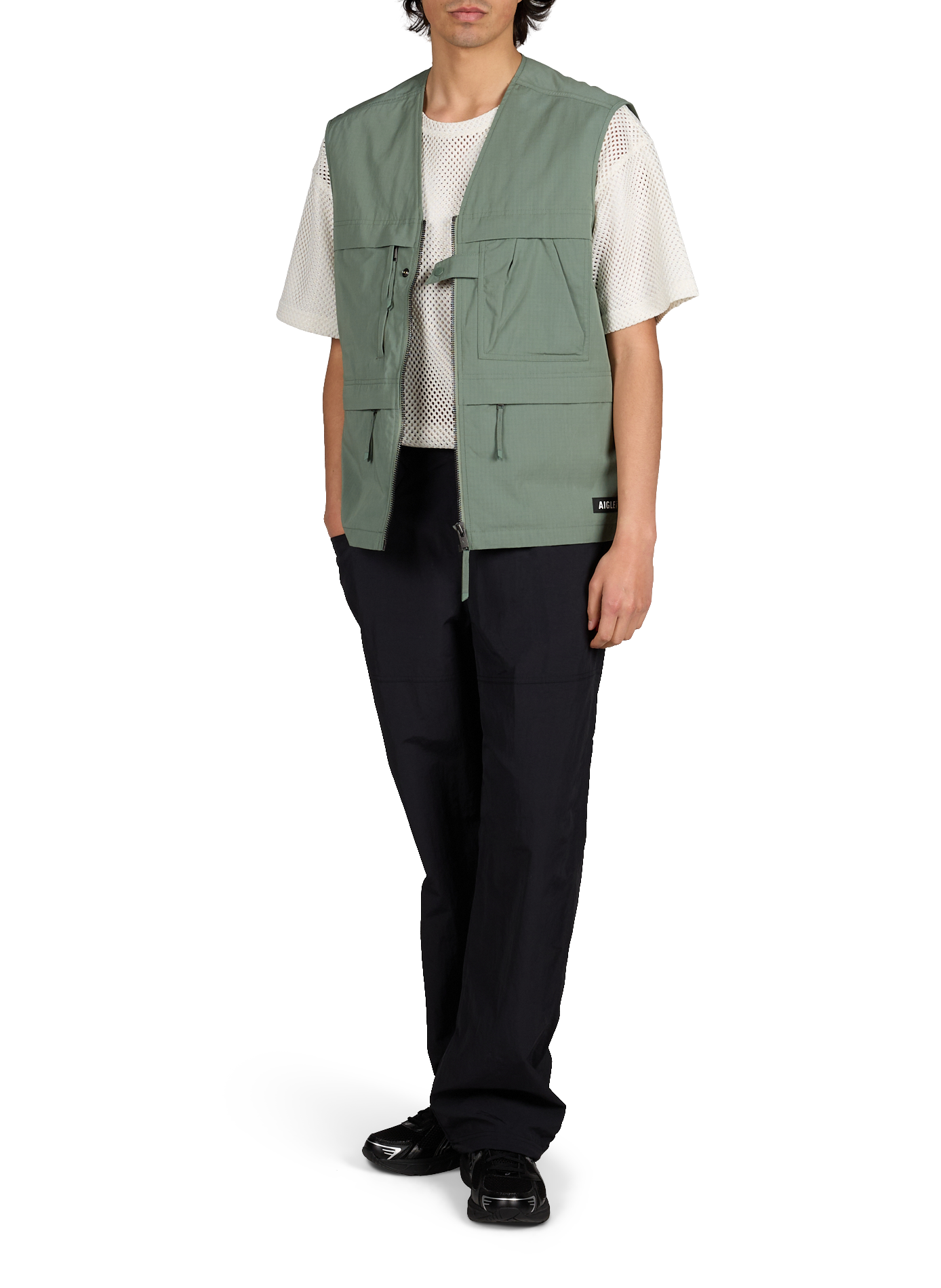 Gilet multi-poches déperlant anti-UV AIGLE Kaki