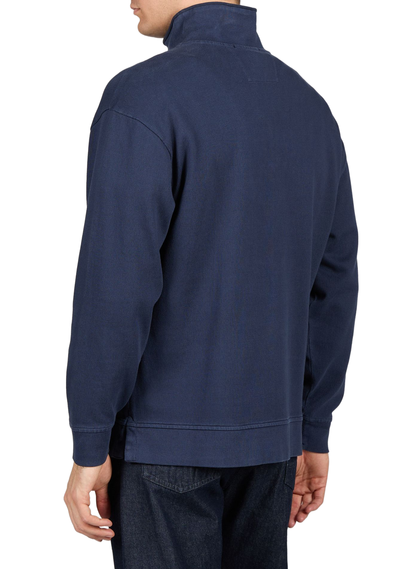 Cotton high-neck sweatshirt CP COMPANY Blue