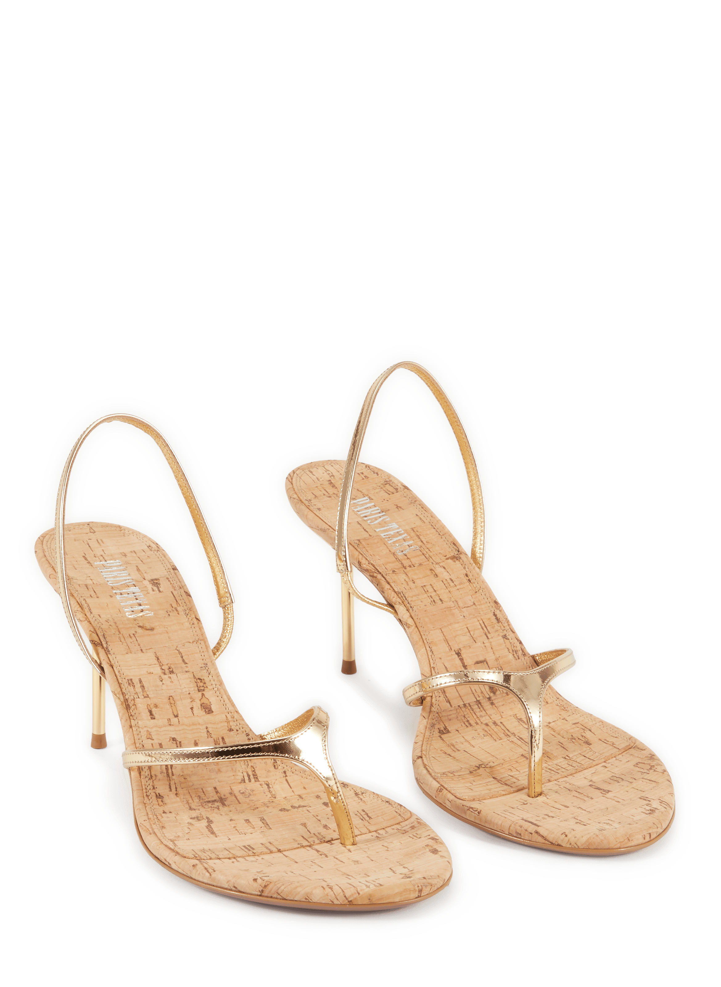 Sling-back brillantes Lidia en cuir  PARIS TEXAS Golden