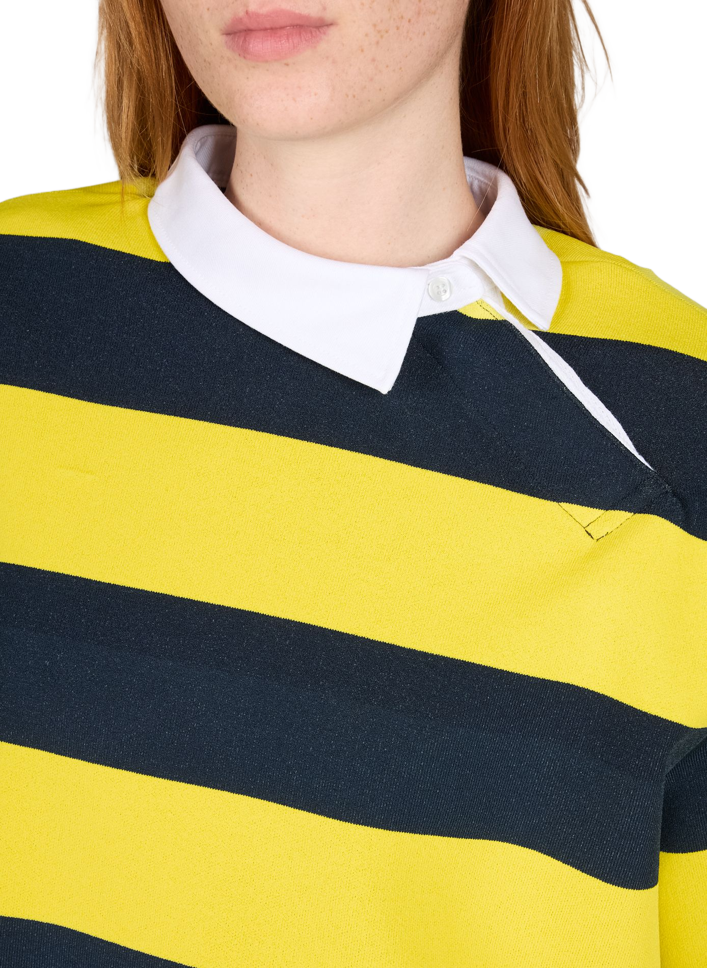 Top de manga corta con cuello drapeado en viscosa. A.W.A.K.E. MODE Amarillo