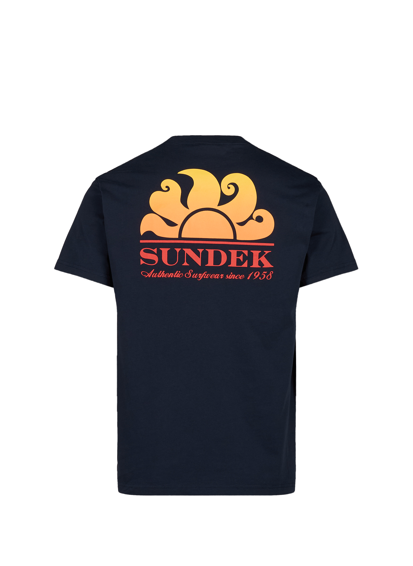 Round neck printed t-shirt SUNDEK Blue