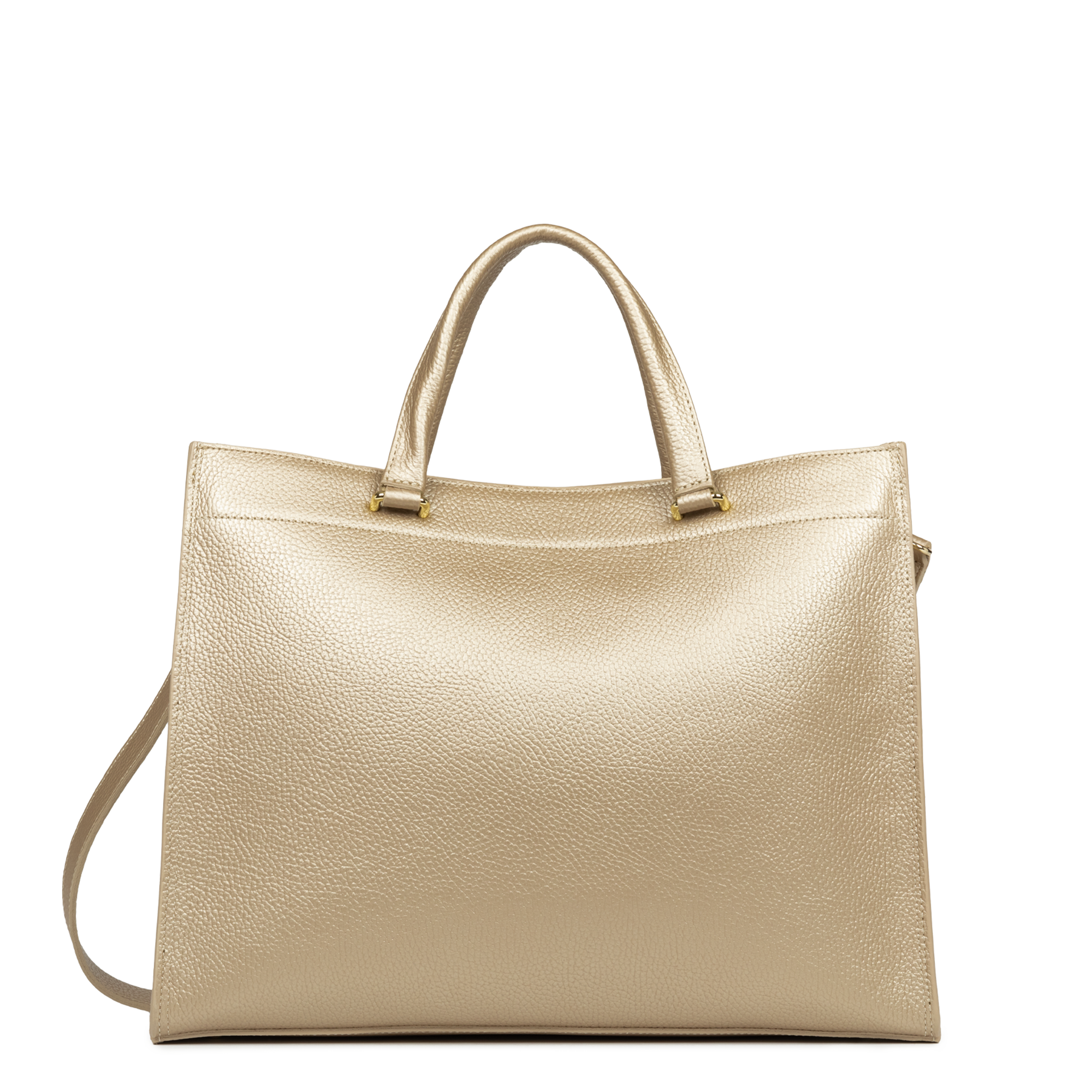 Grand sac cabas main - foulonné double daily LANCASTER Doré
