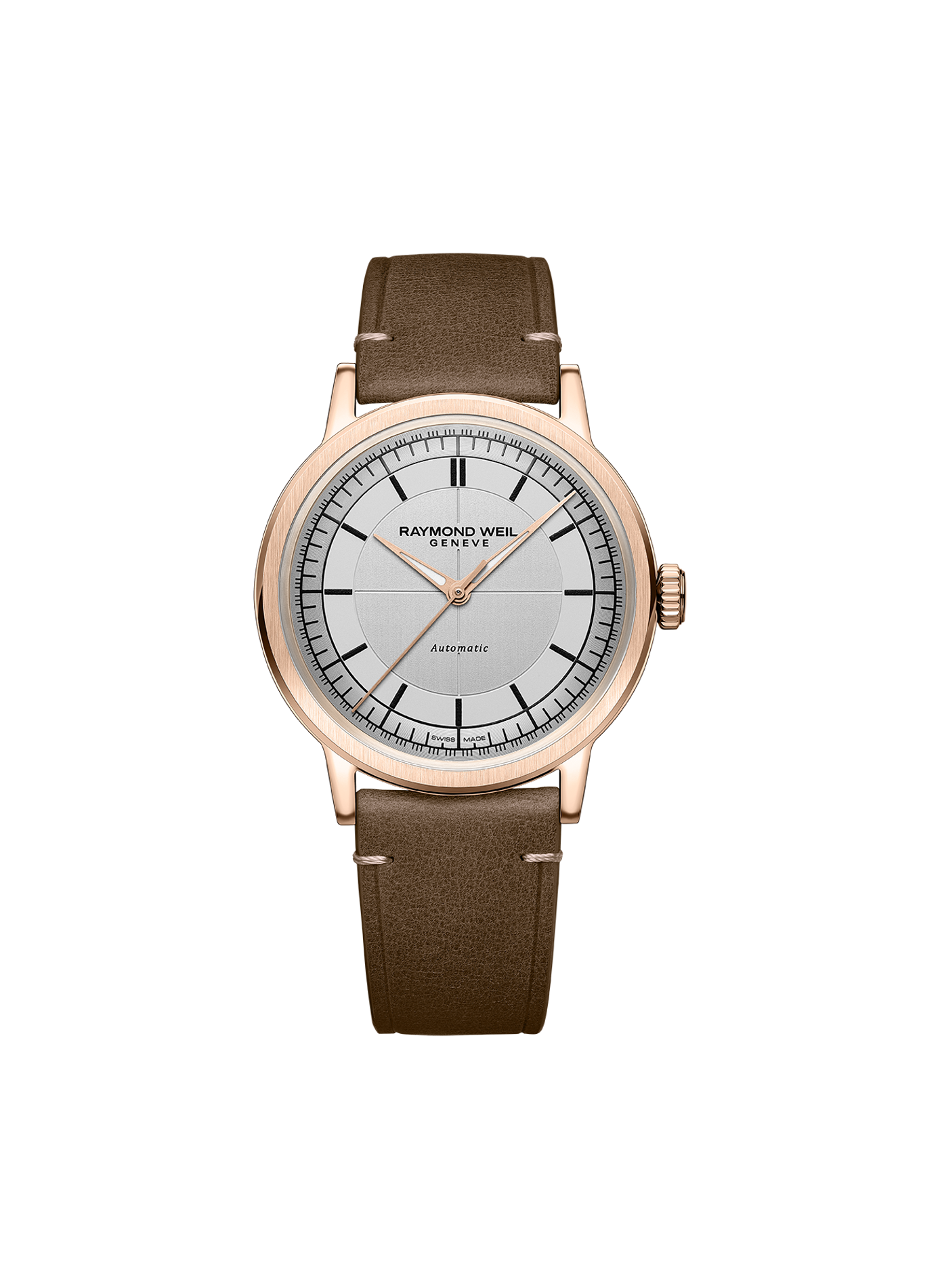Montre automatique Millesime Central Seconds en cuir RAYMOND WEIL Argent