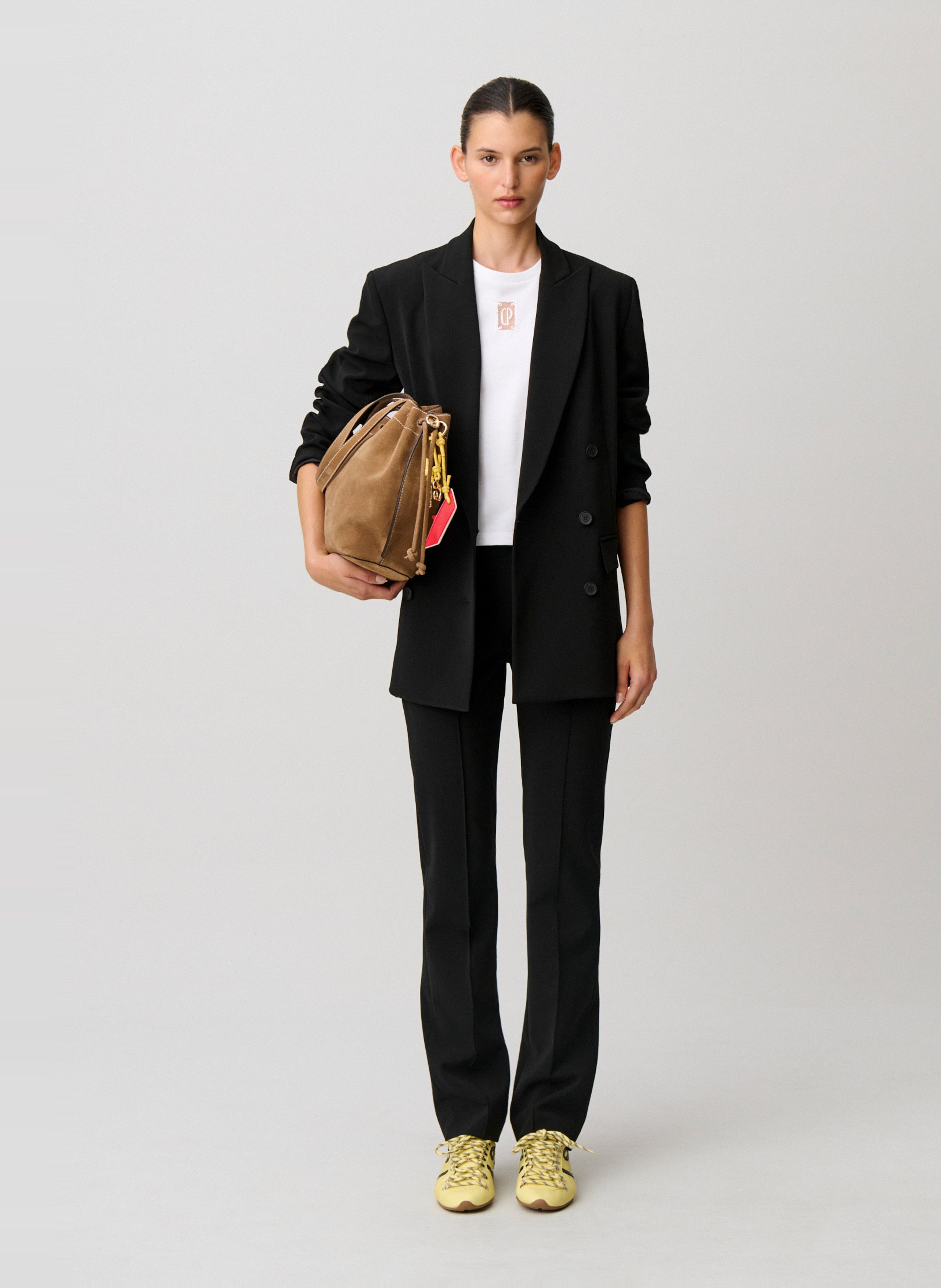 Veste tailleur droite à boutonnage croisé CLAUDIE PIERLOT Noir