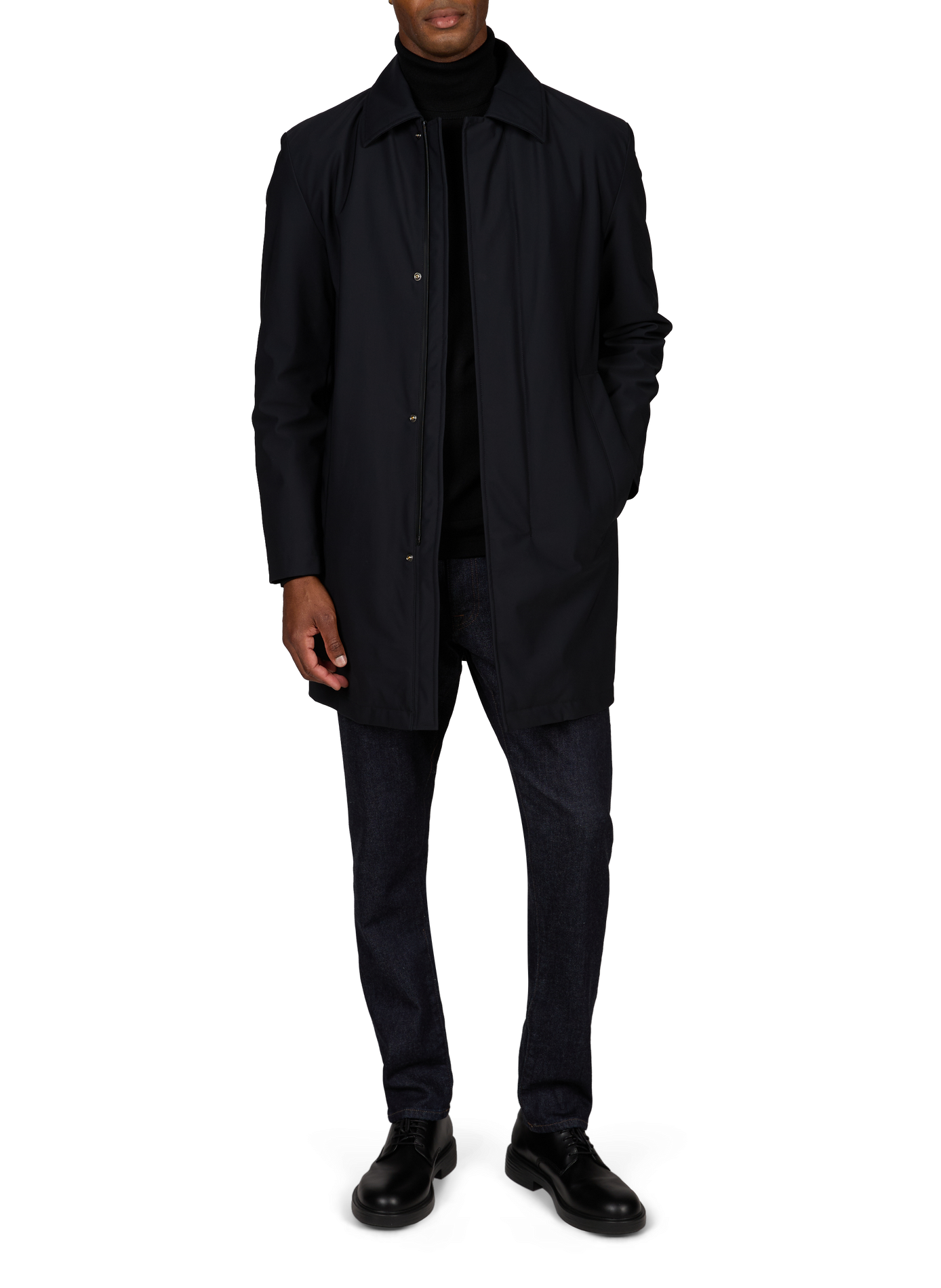 Lange rechte parka met klassieke kraag STRELLSON Blauw