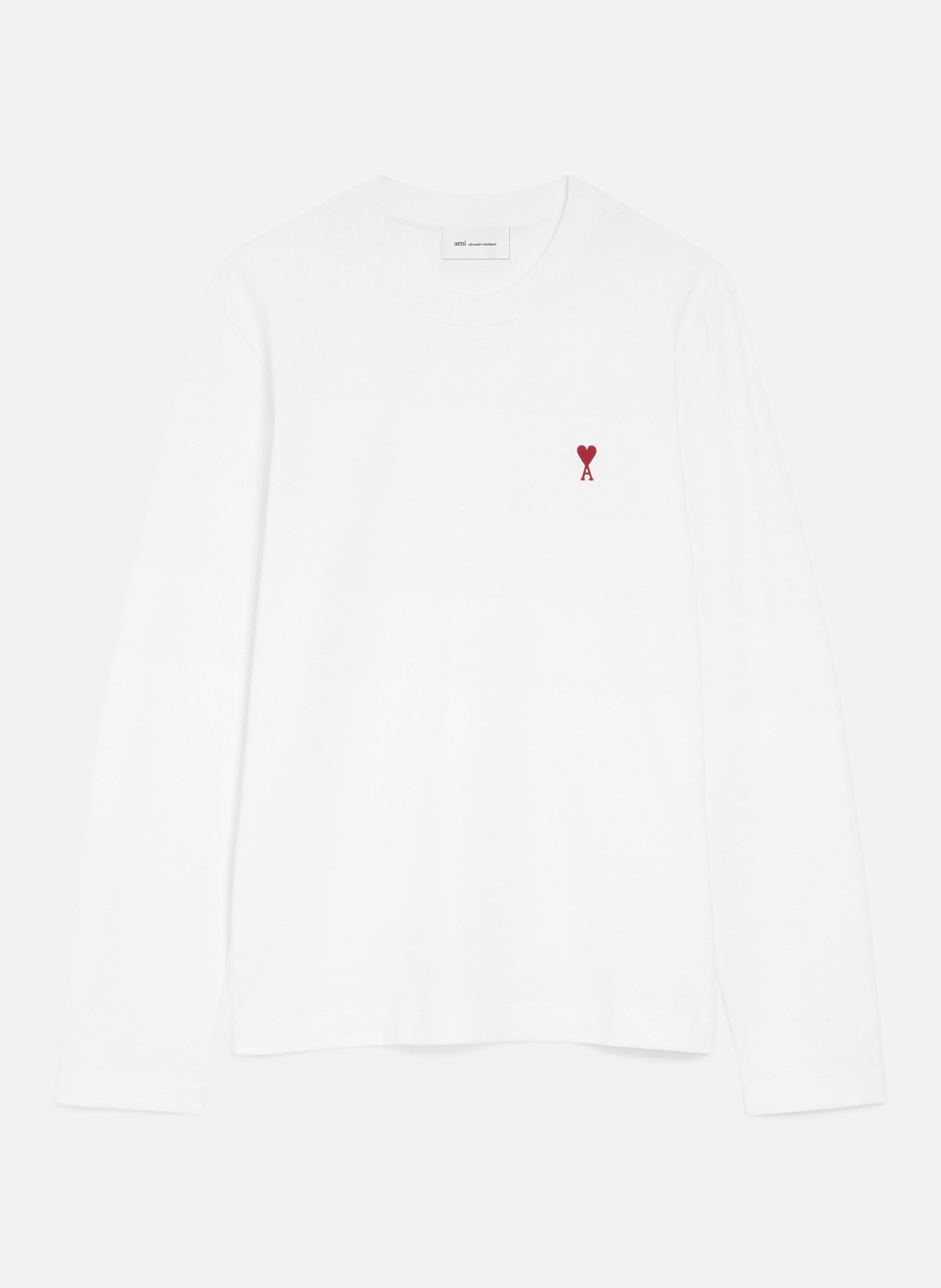 T-shirt manches longues ami de coeur rouge unisexe AMI PARIS Blanc