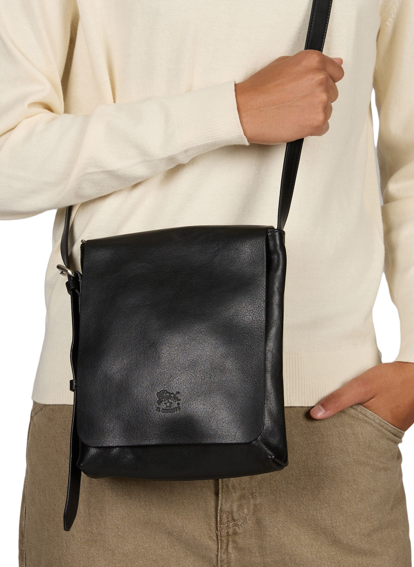 Leather Shoulder bag IL BISONTE Black