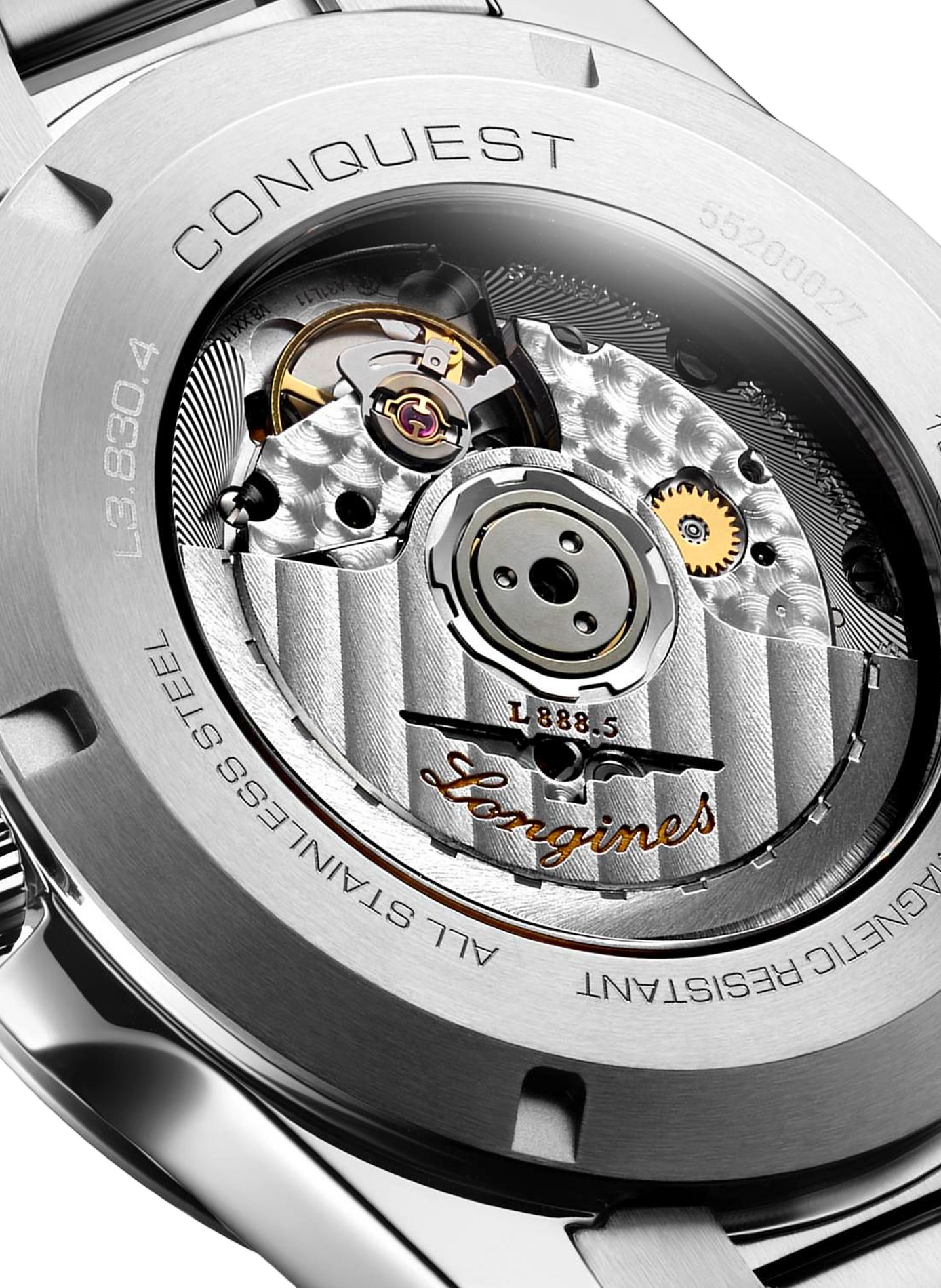 Montre automatique Conquest 2023 en acier inoxydable LONGINES Blanc