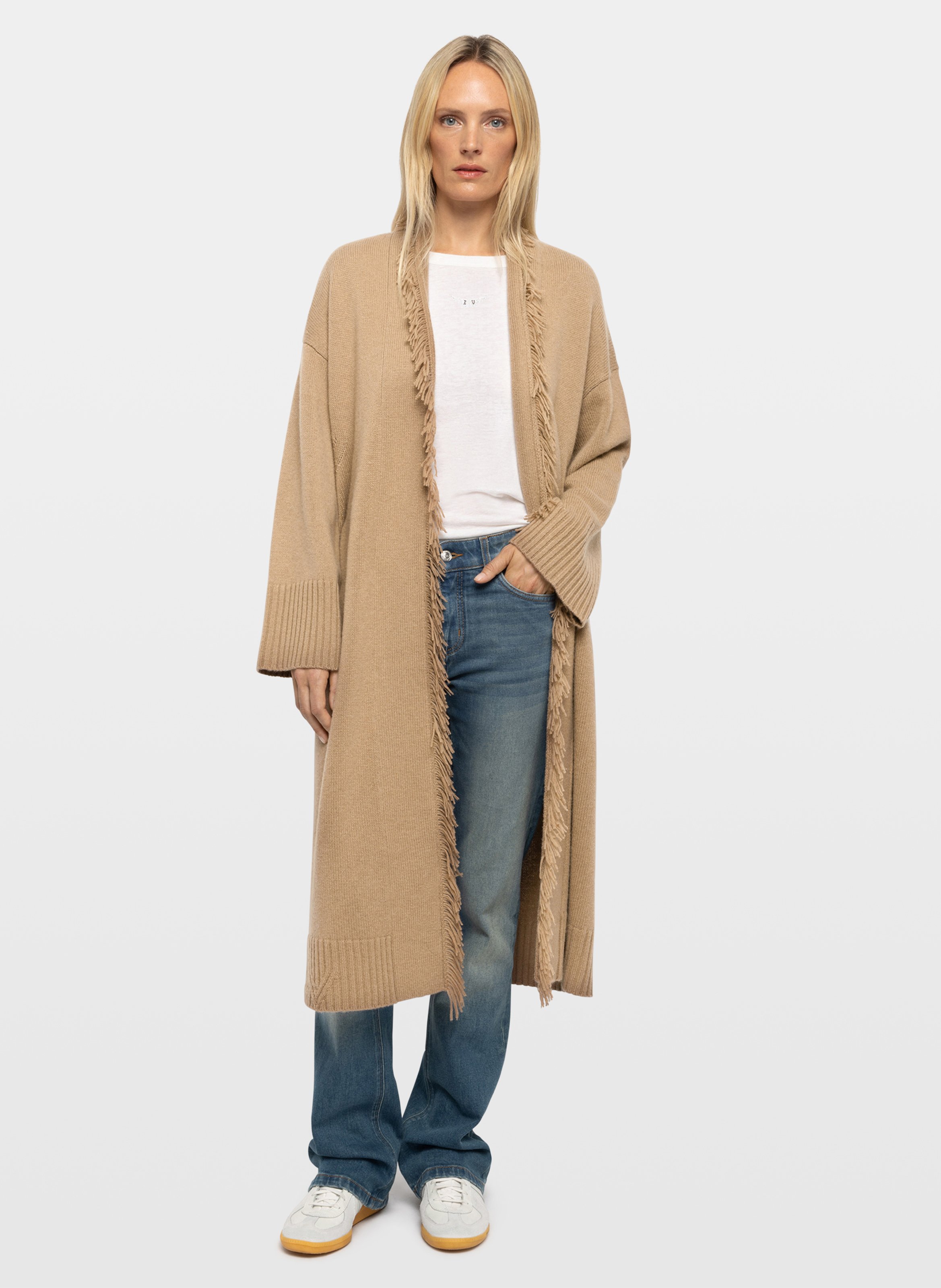 Manteau long en laine et cachemire camy ZADIG&VOLTAIRE Beige