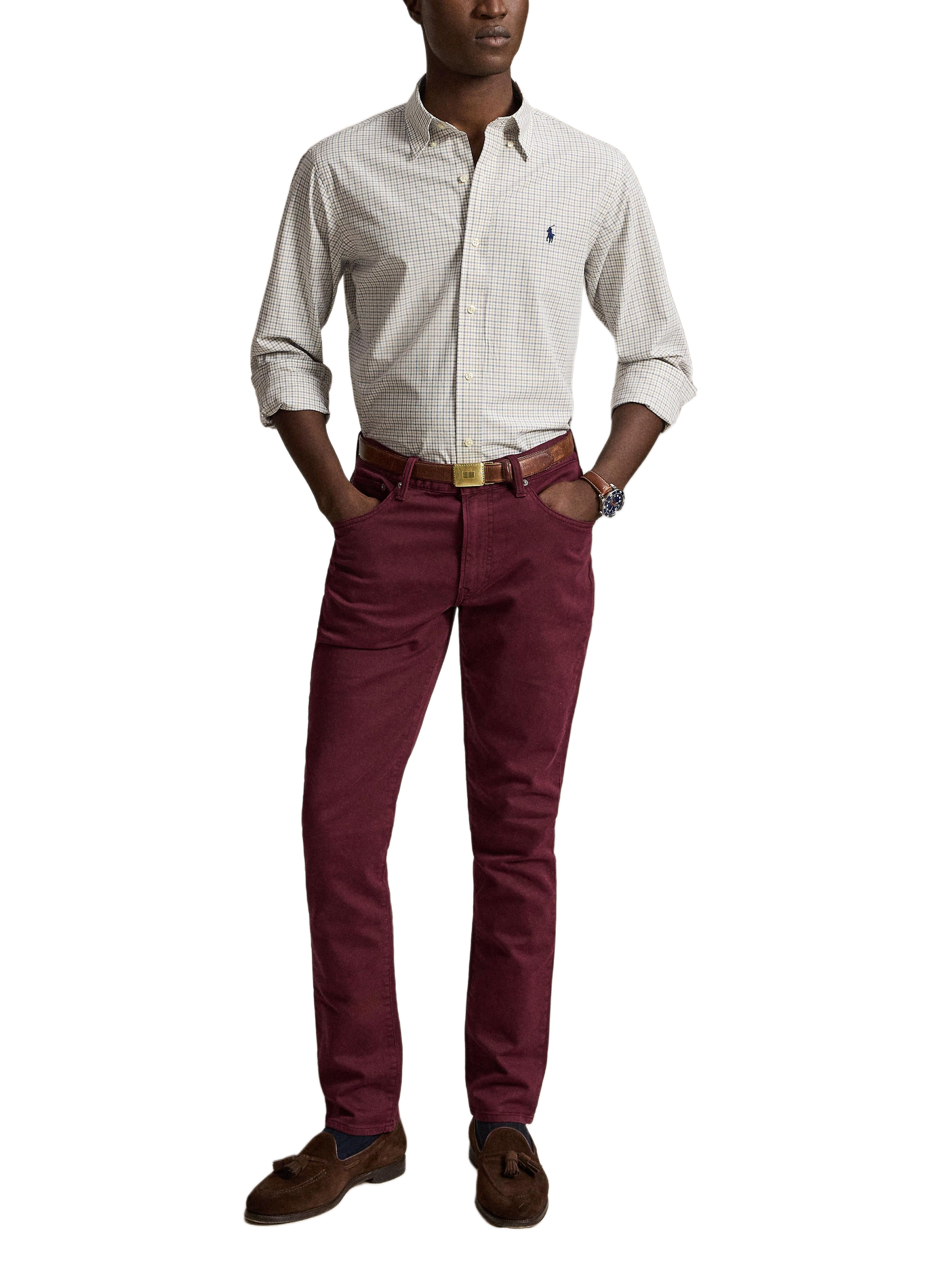 Chemise cintrée en coton mélangé POLO RALPH LAUREN Blanc