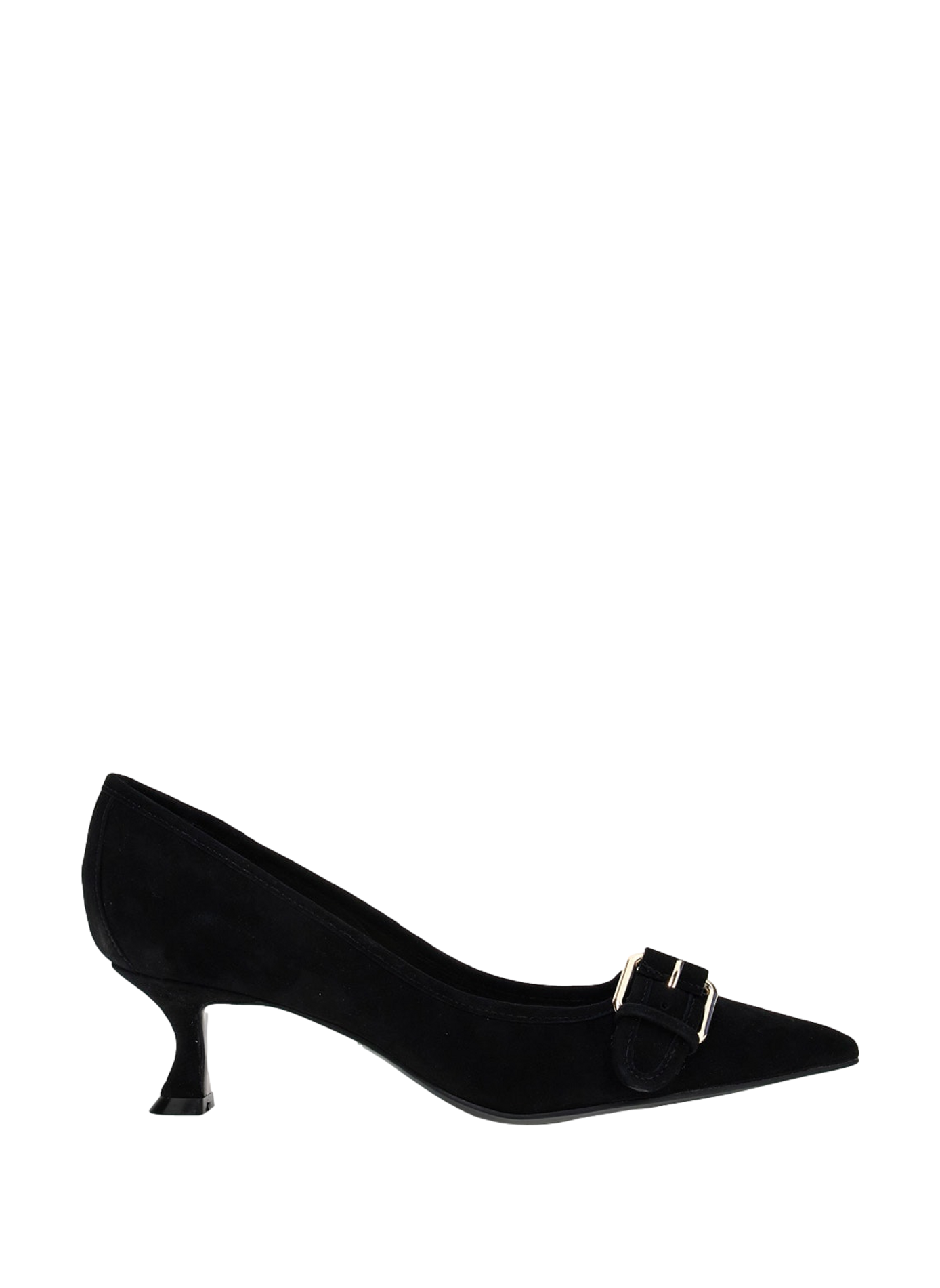 Escarpins à boucle en cuir suédé  Black