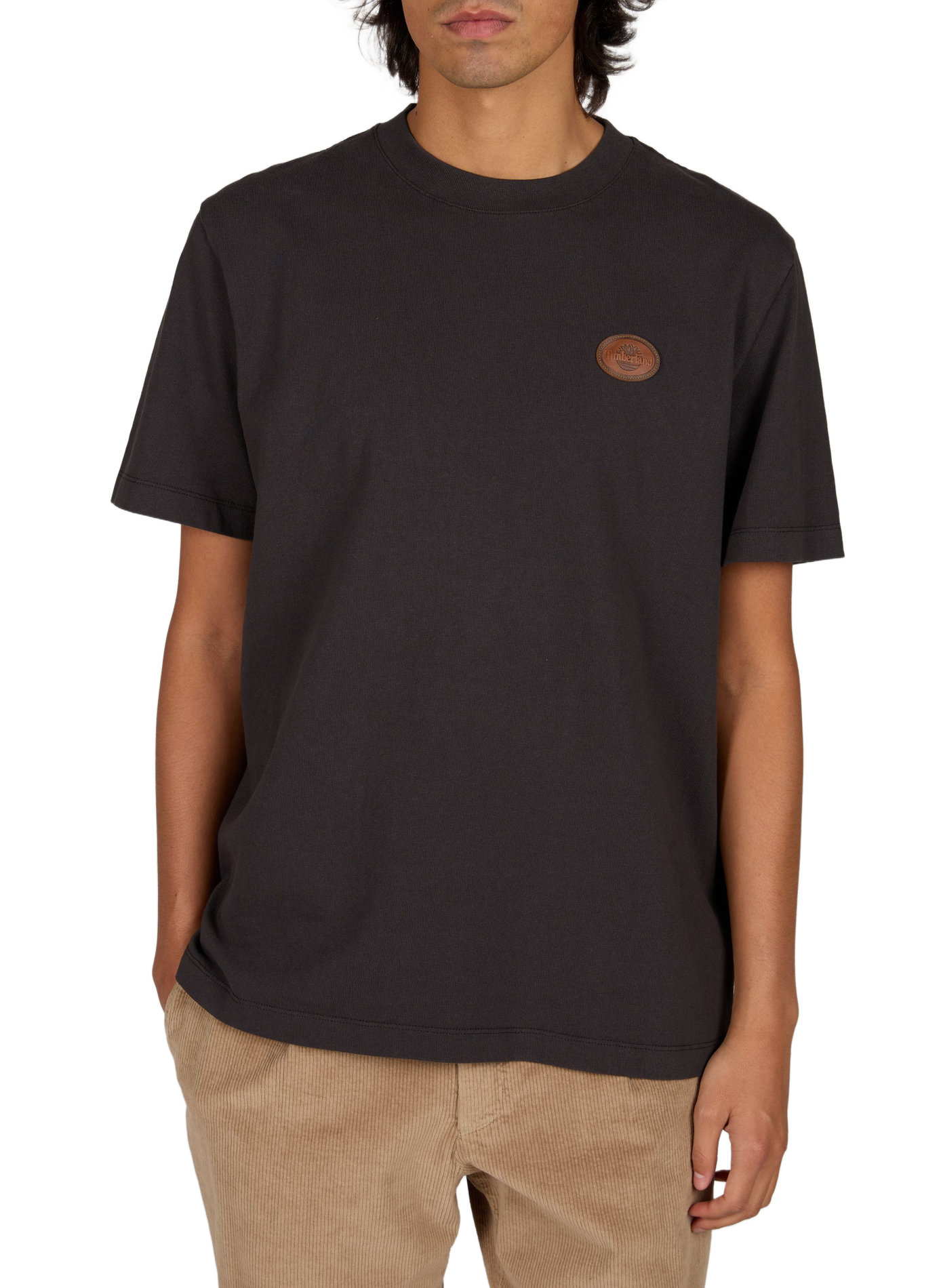 Tee-shirt col rond en coton TIMBERLAND Noir