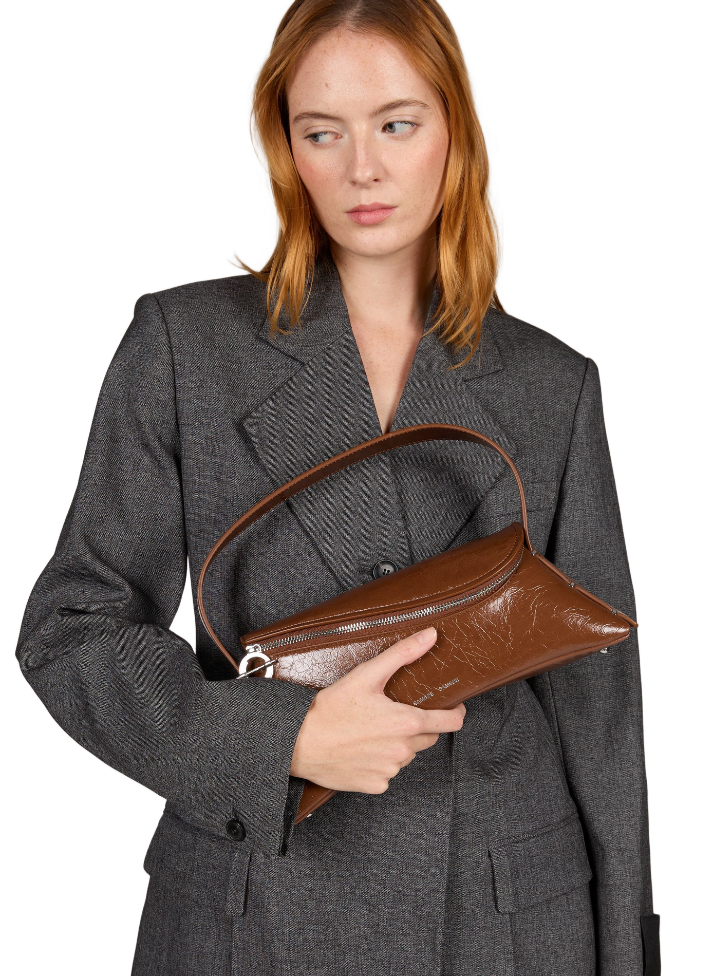 Sadandy Schultertasche in Lederoptik SAMSOE SAMSOE Braun