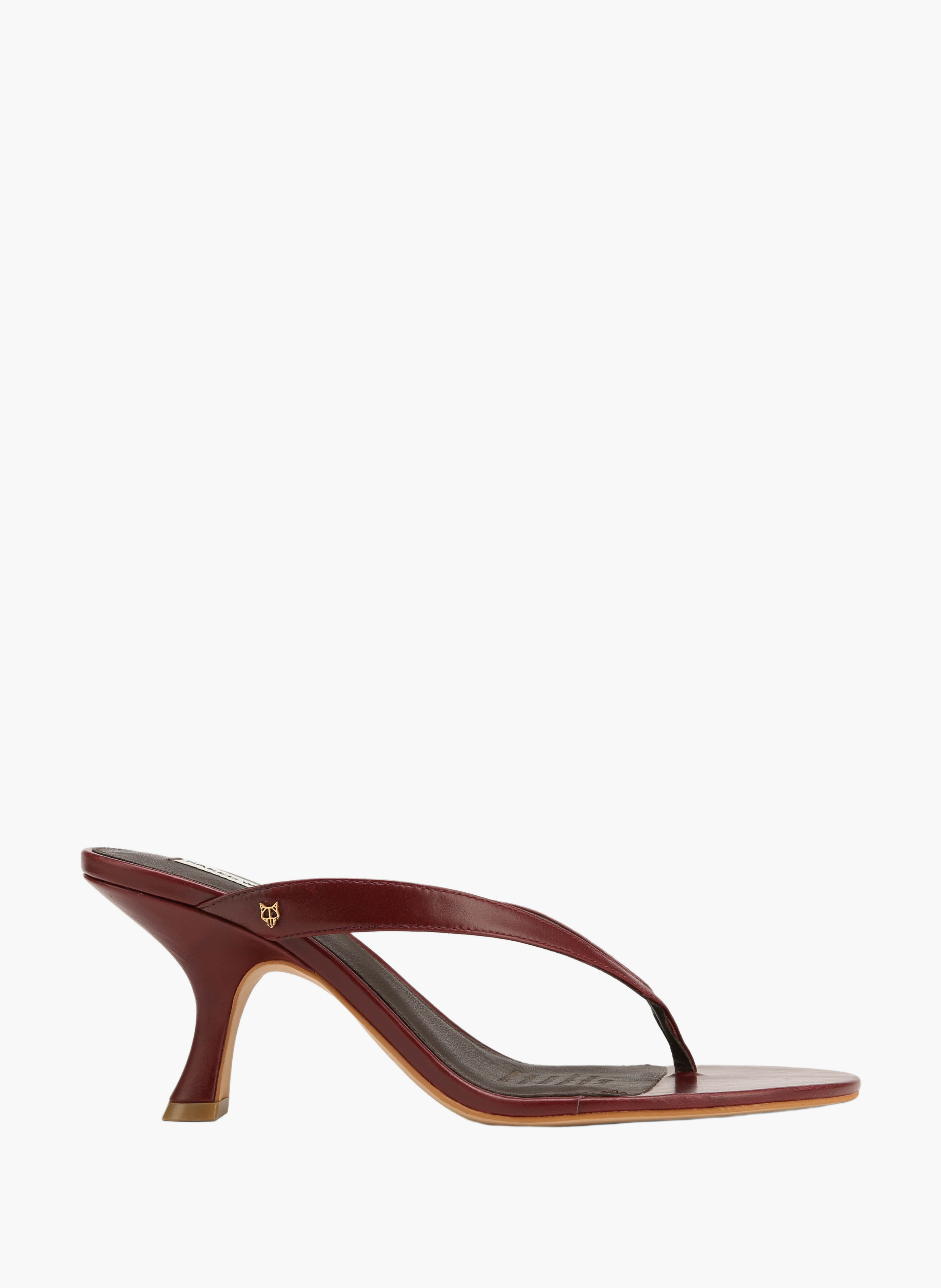 Mandy Absatzschuhe aus gewachstem Leder NAKED WOLFE Rot