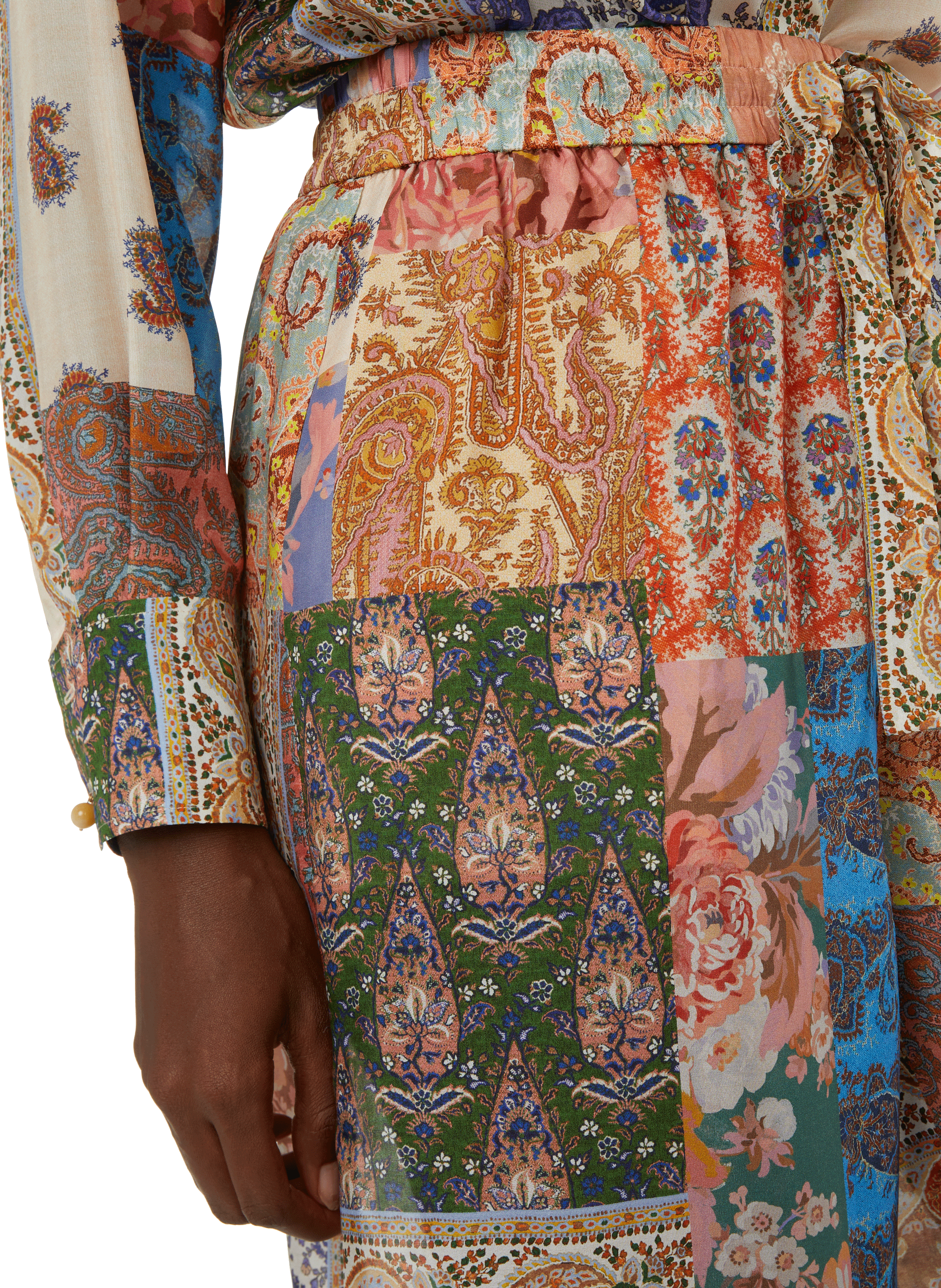 Pantalon en soie ZIMMERMANN Multicolore