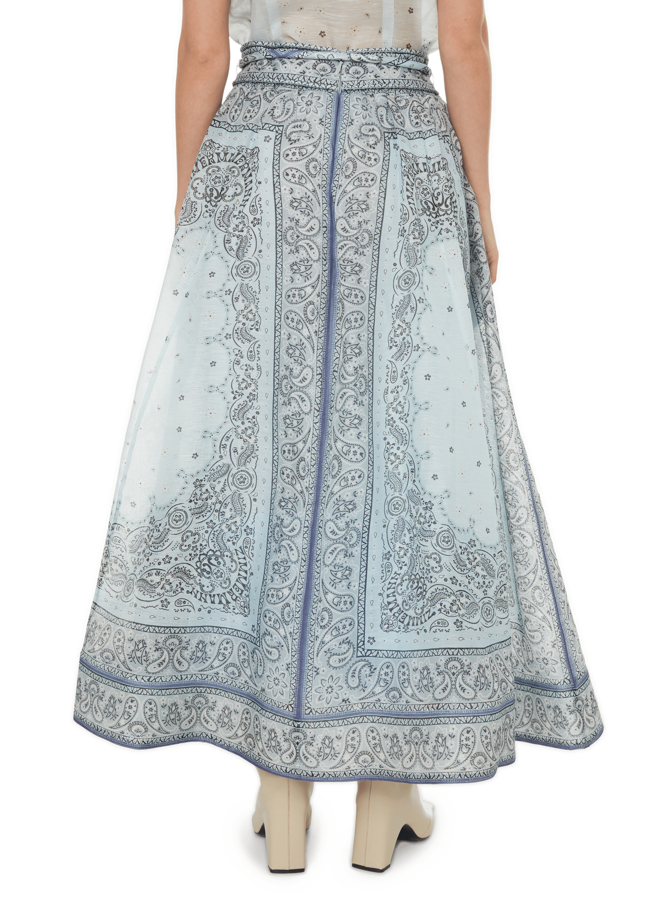 Linen and silk maxi skirt  ZIMMERMANN Multicolour