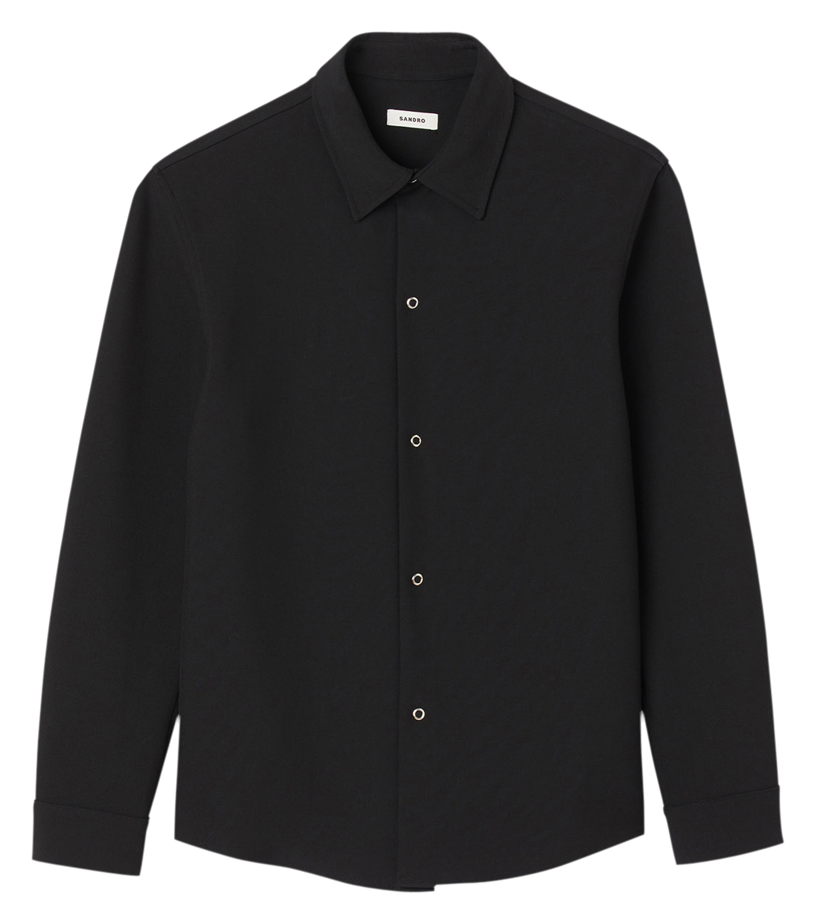 Chemise droite à col classique SANDRO Noir