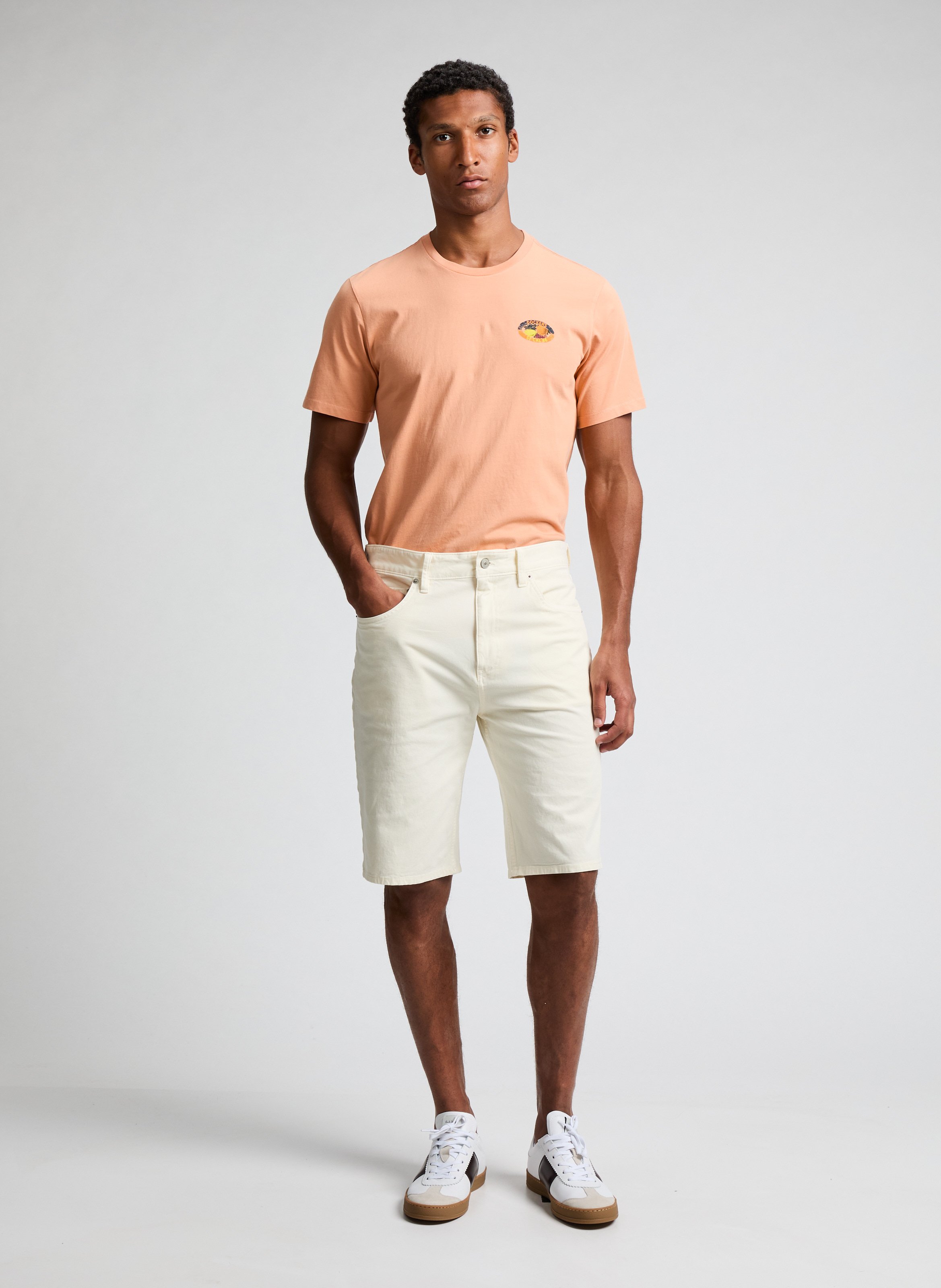 Ribbed cotton shorts TOMMY HILFIGER Beige