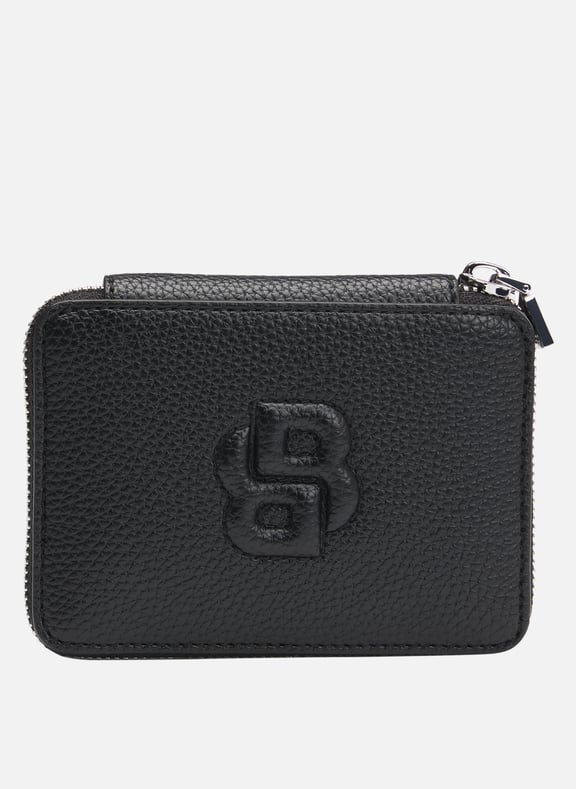 Portefeuille zippé à logo Noir by BOSS BOSS Portefeuille zippé à logo Noir