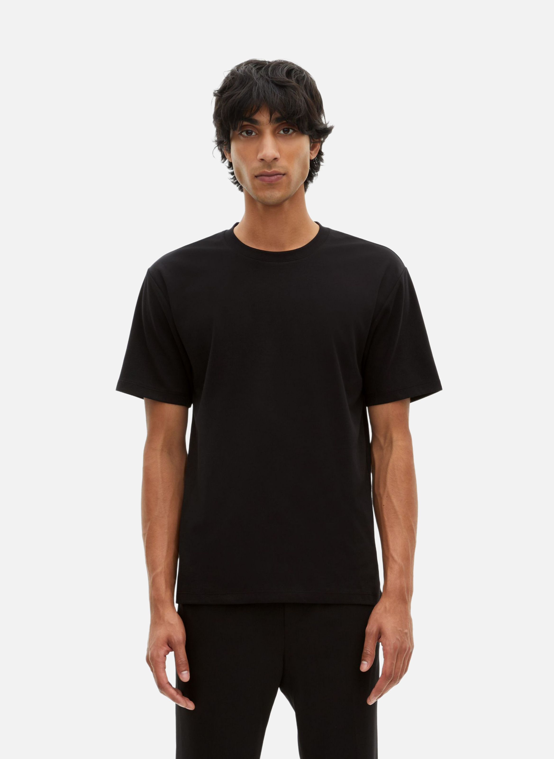 T-shirt mixte droit uni unisexe THE KOOPLES Noir