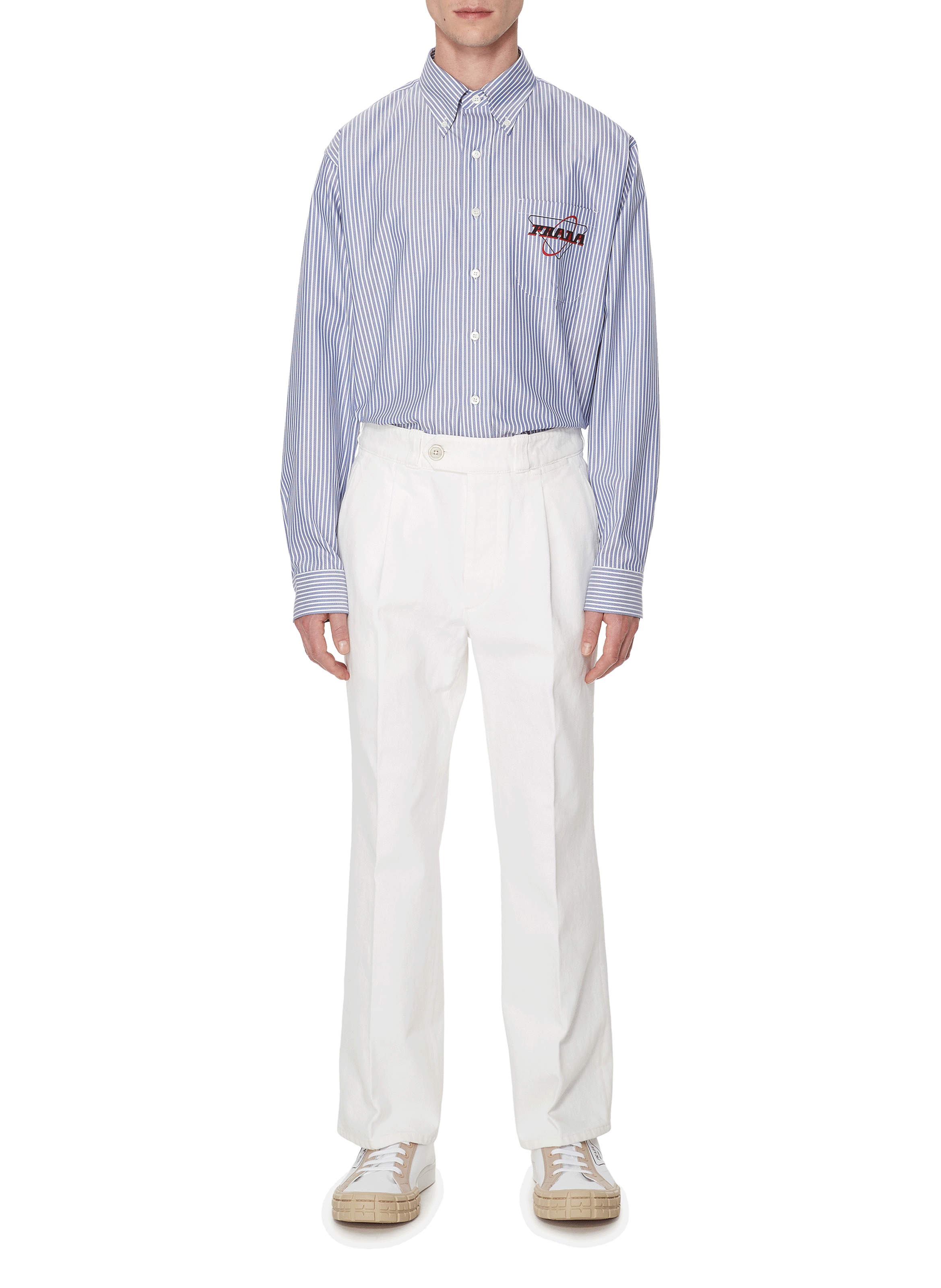 Denim Trousers  PRADA White