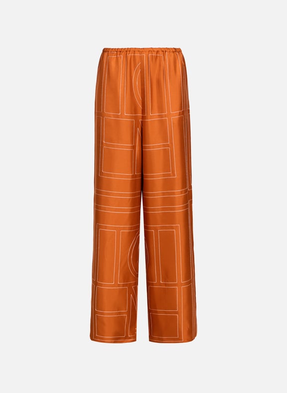 Pantalon en soie Orange by TOTEME TOTEME Pantalon en soie Orange