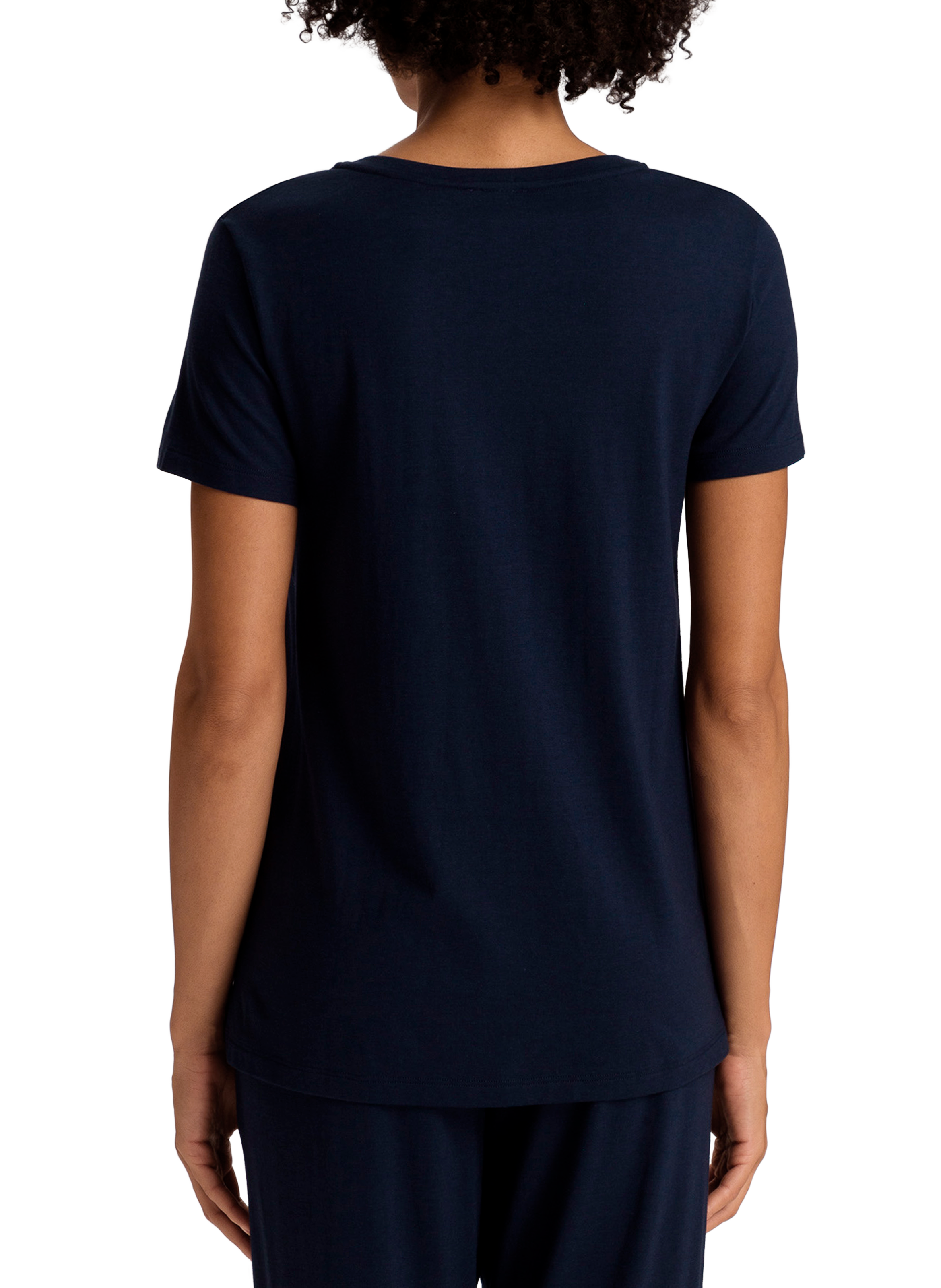 Casual V-neck T-shirt HANRO Blue