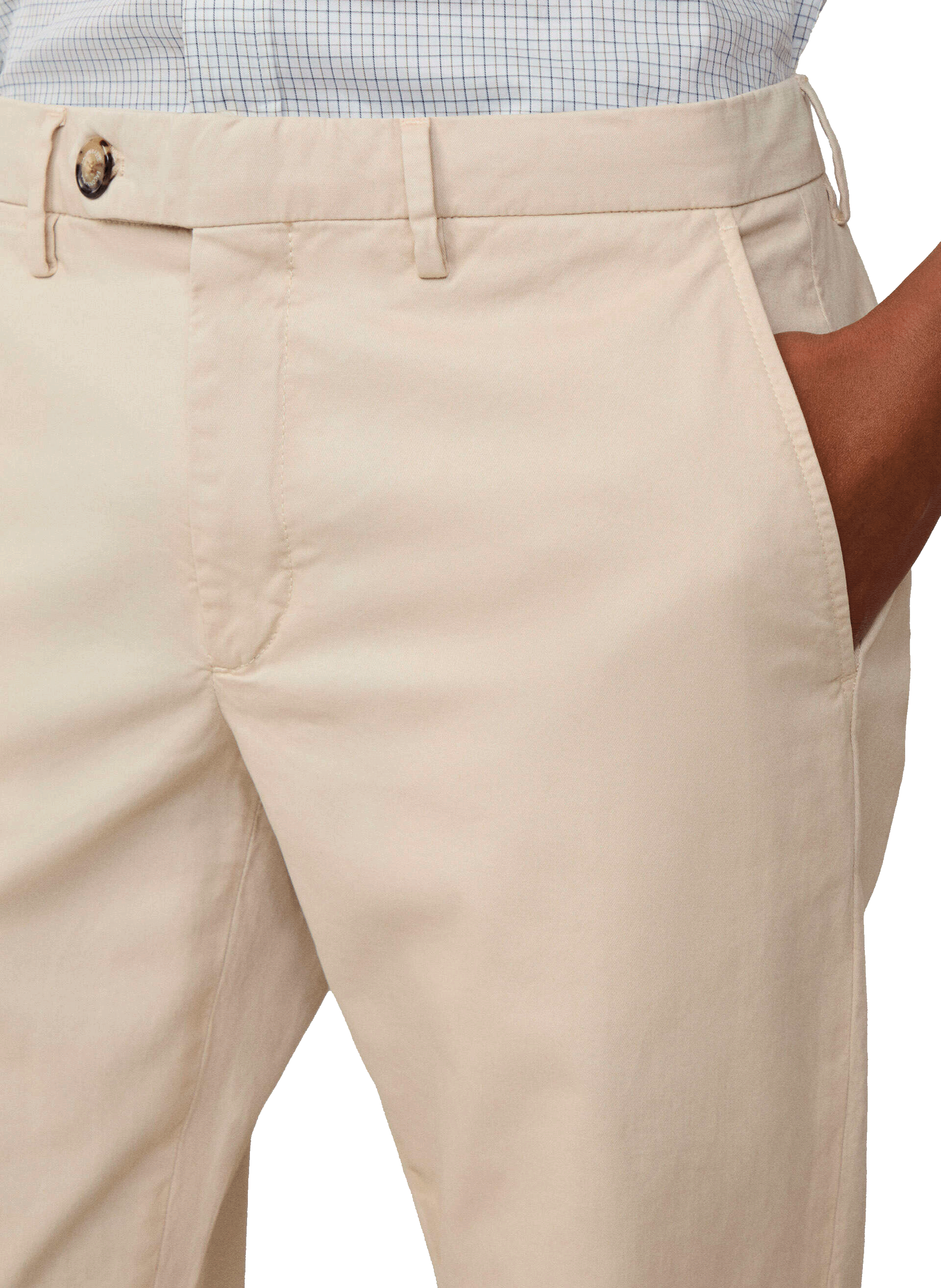 Cotton and linen chino trousers FACONNABLE Beige