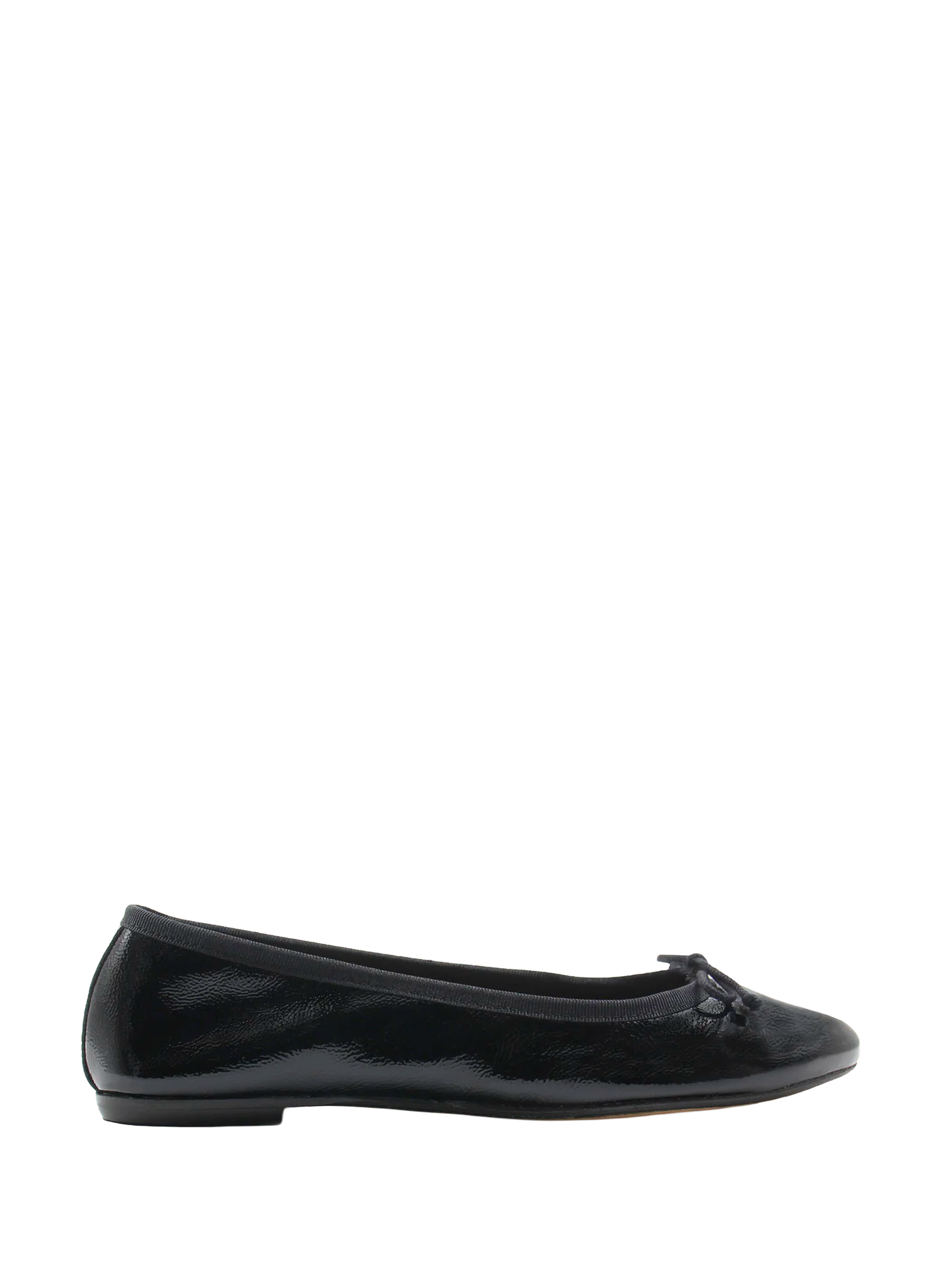 JULES & JENN Ballerines en cuir brillant Noir