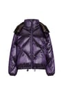 Oversized short hooded puffer jacket | Purple by LACOSTE LACOSTE Oversized short hooded puffer jacket | Purple
