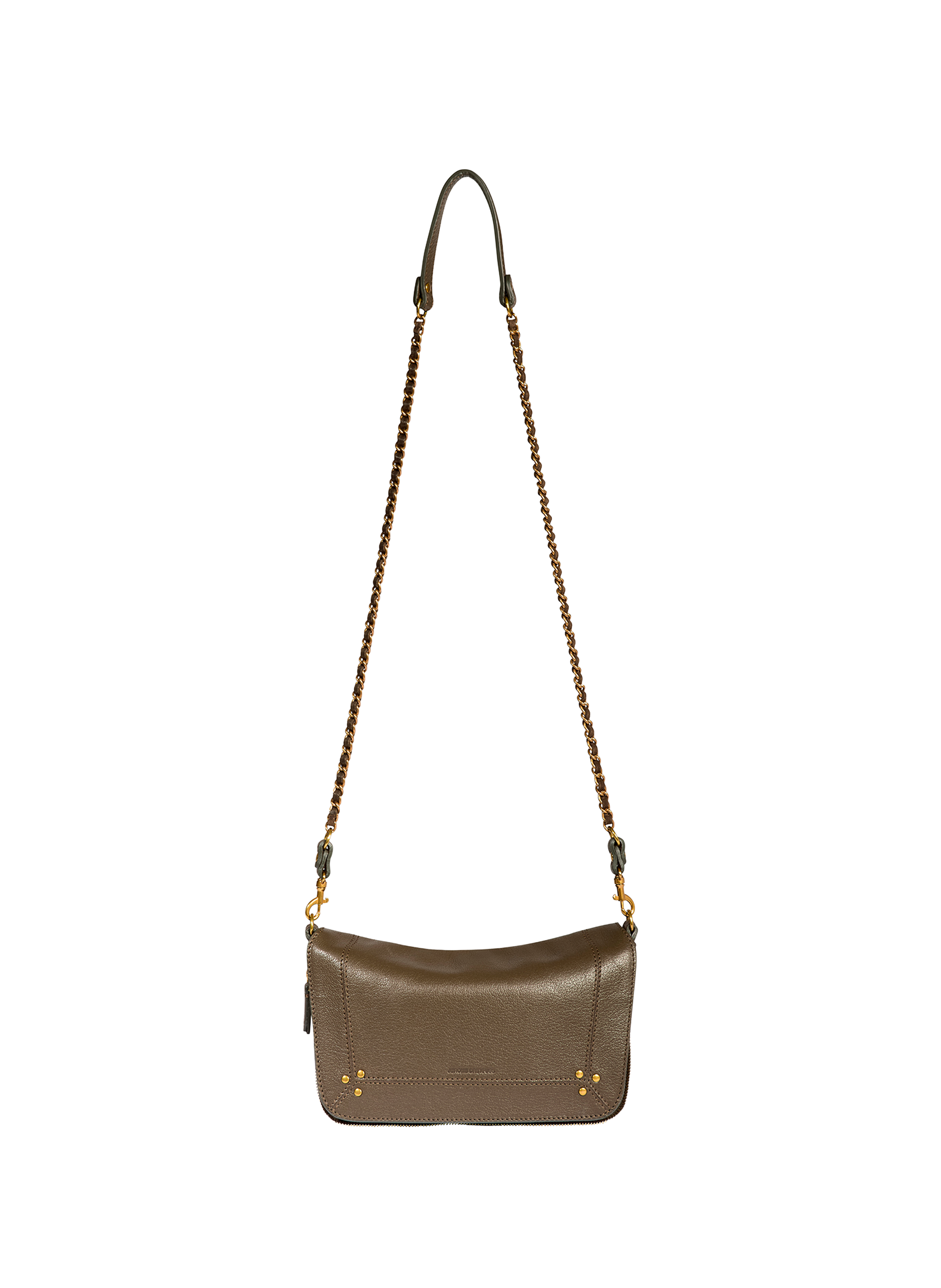 Sac bandoulière Bobi S en cuir de chèvre JÉRÔME DREYFUSS Kaki