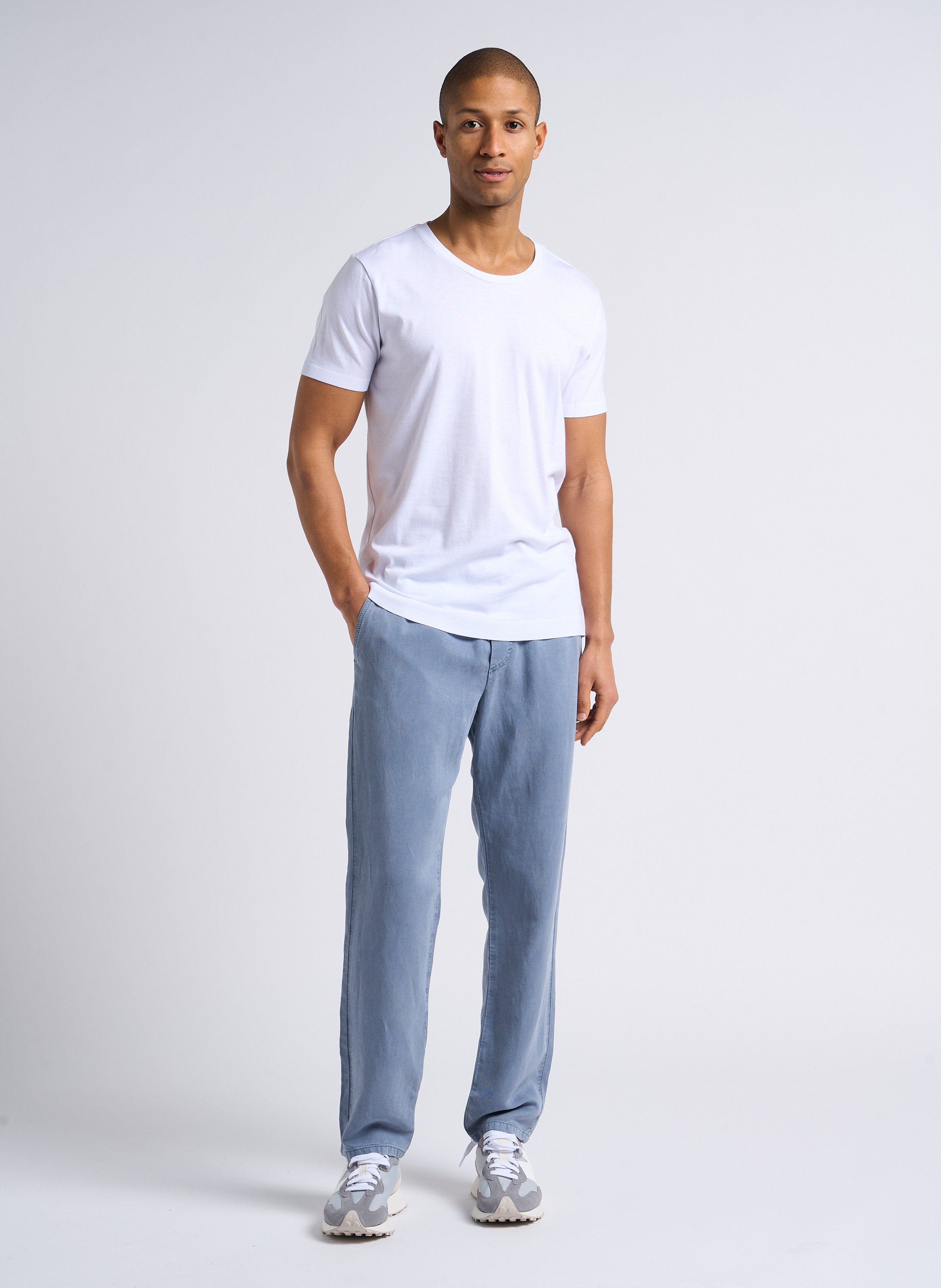 Tee-shirt col rond en coton mélangé IKKS Blanc