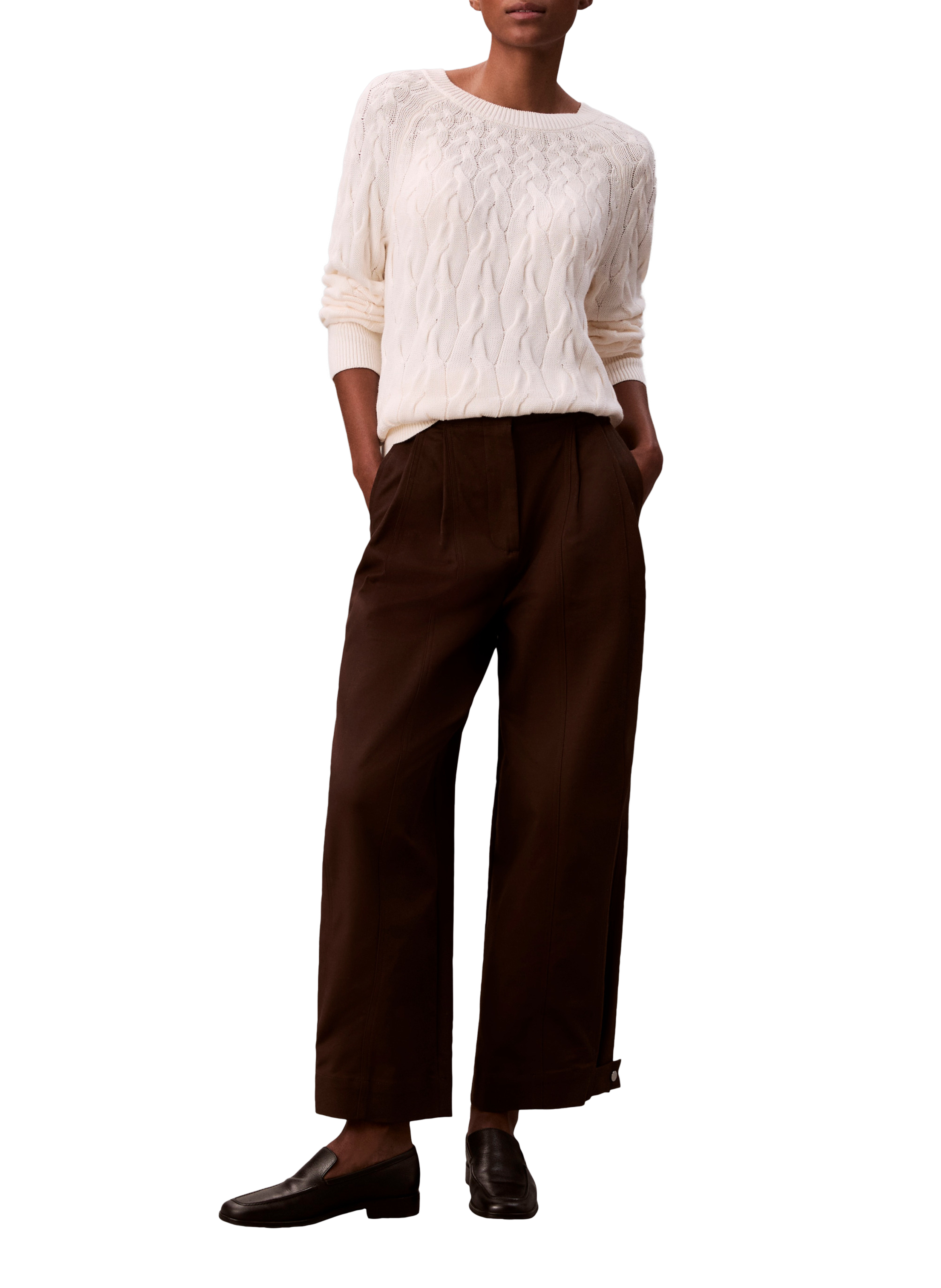 Pull en maille CALVIN KLEIN Beige