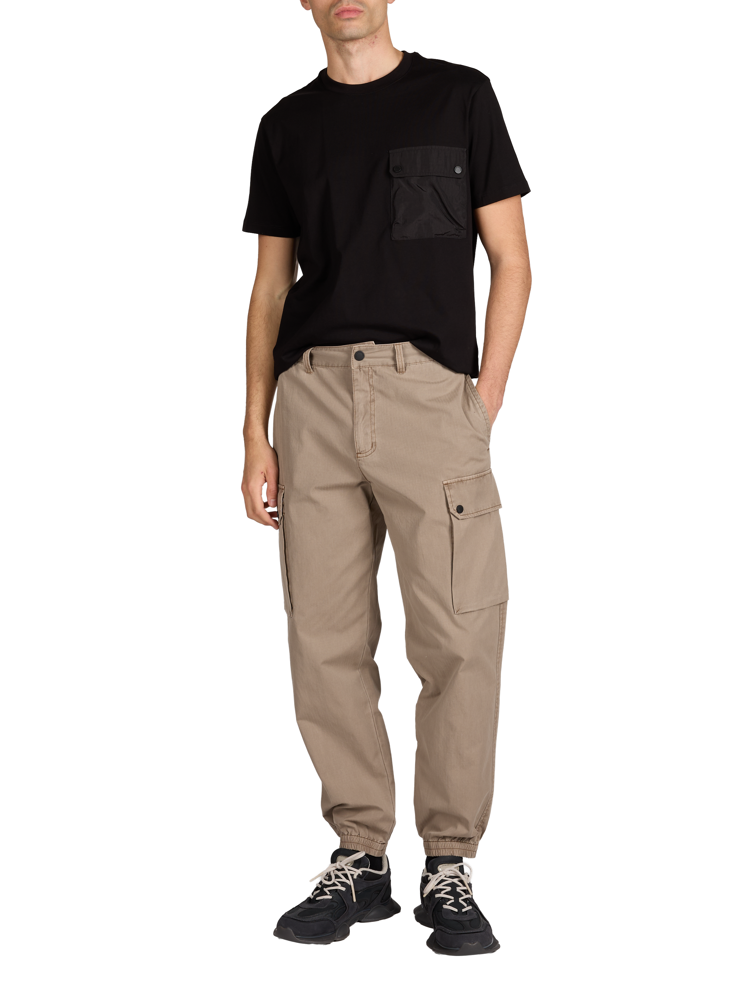 Pantalon cargo en coton ARMANI EXCHANGE Beige