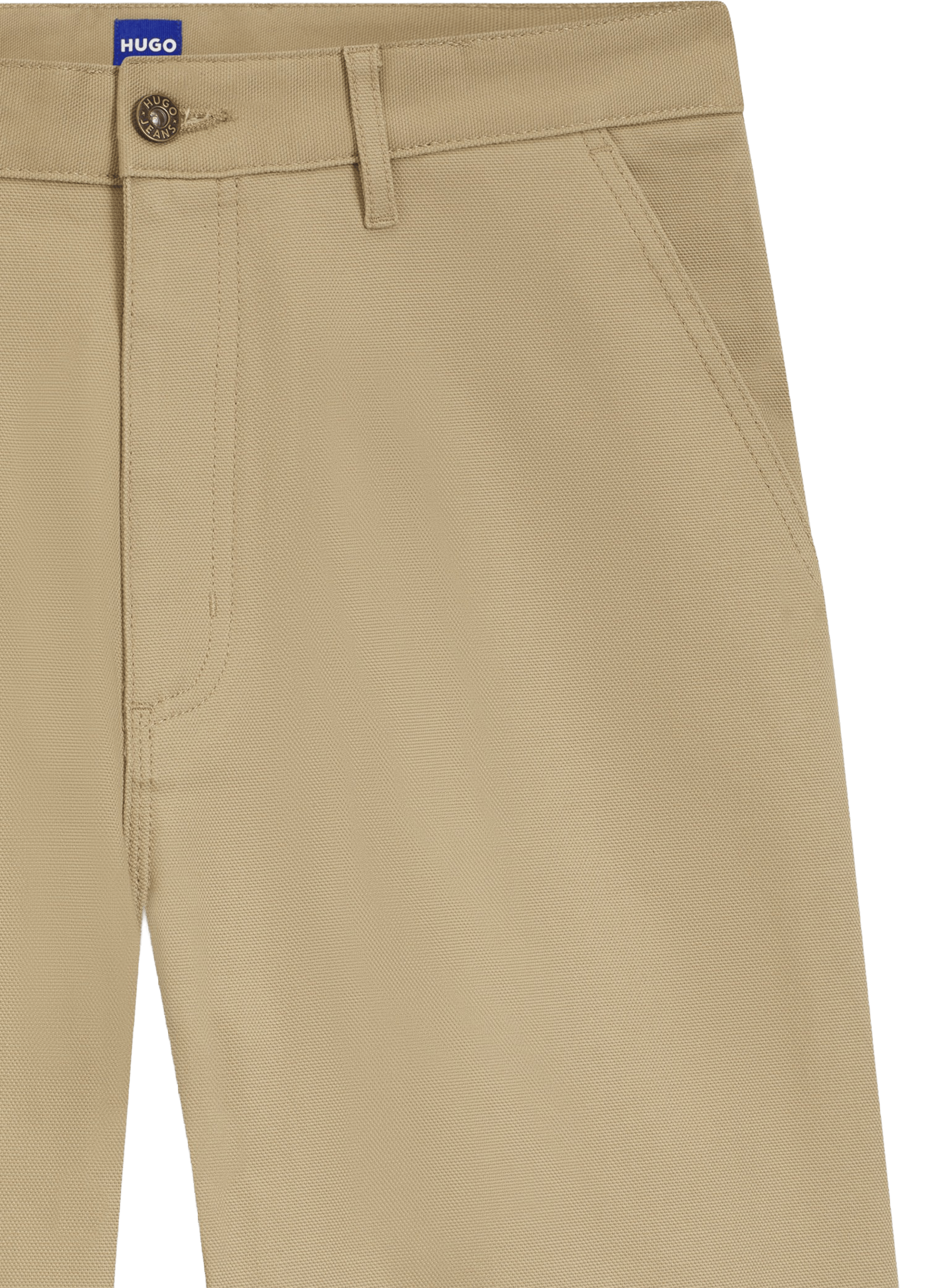 Pantalon droit en coton mélangé HUGO BLUE Beige