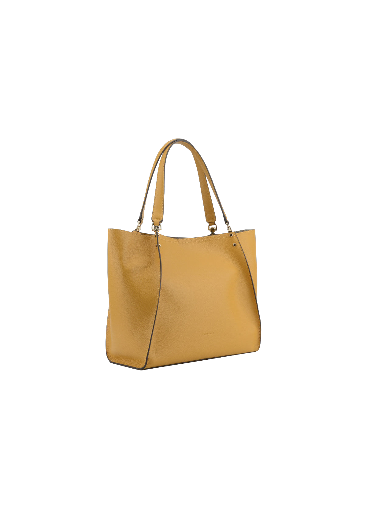 Hebdo | Sac PM en cuir de veau grainé POURCHET Jaune