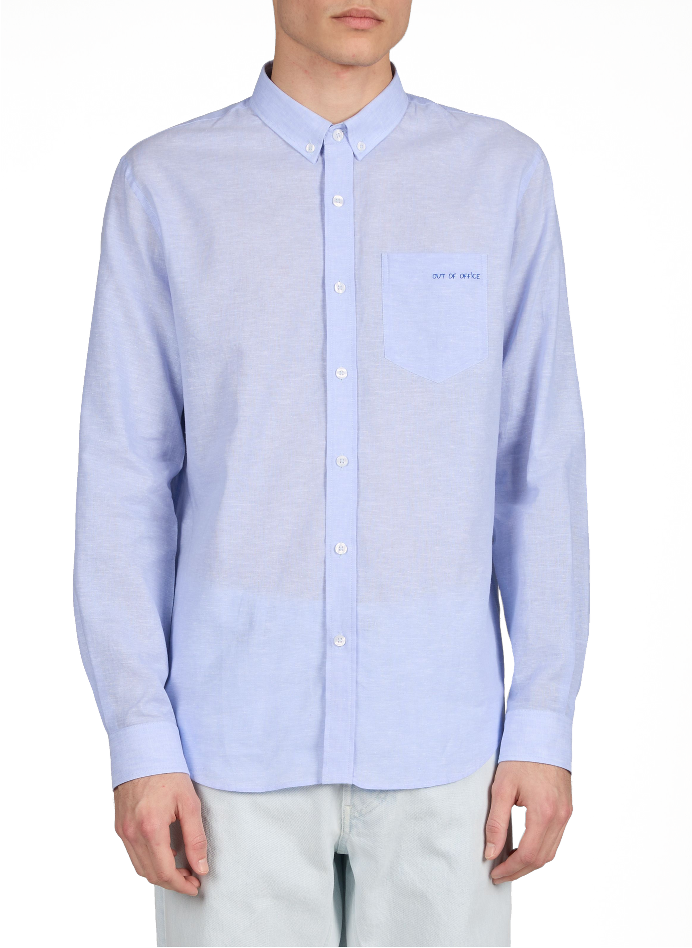 Chemise Carnot en lin et coton MAISON LABICHE Bleu