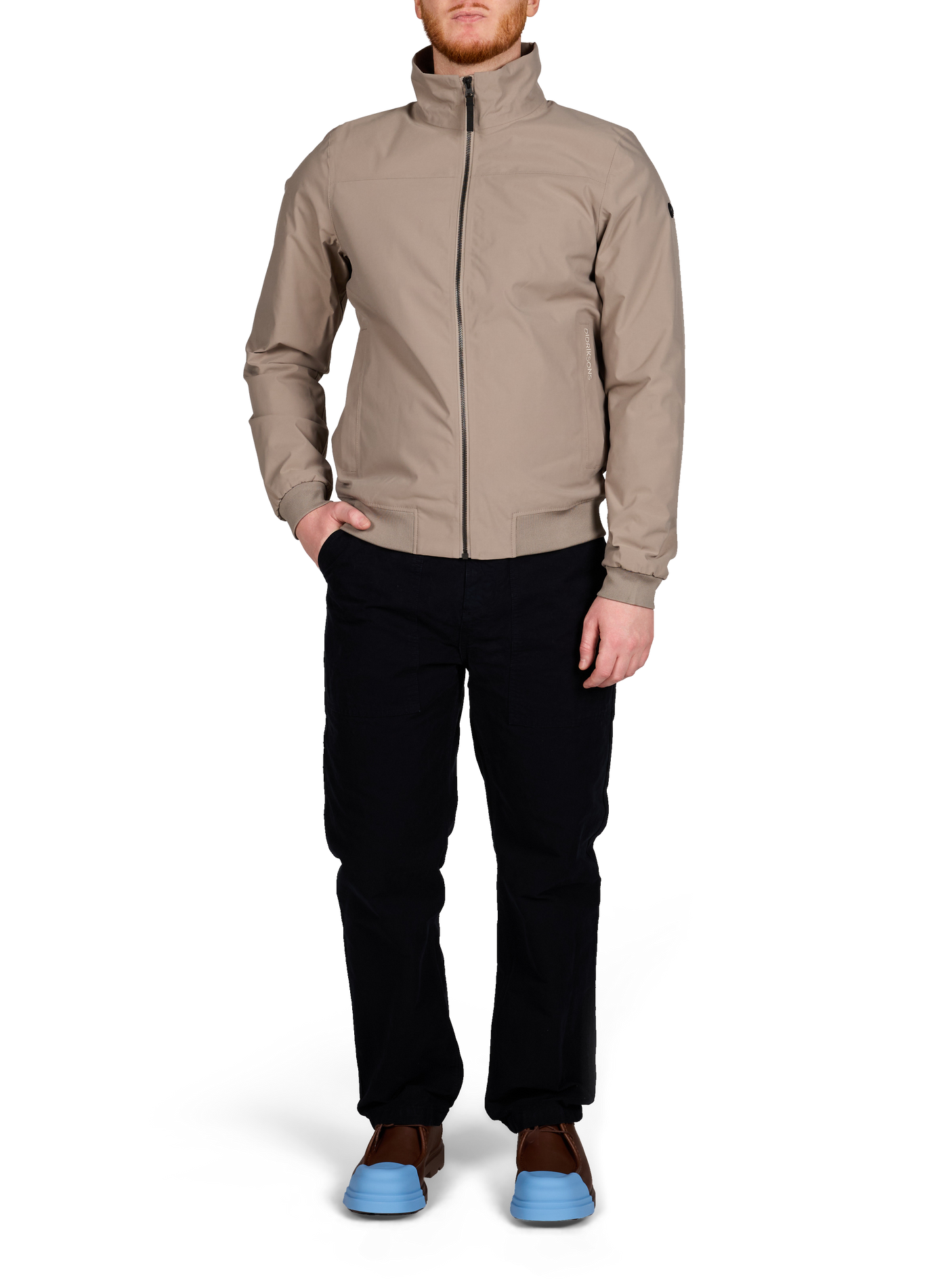 Veste ajustée à col montant DIDRIKSONS Marron