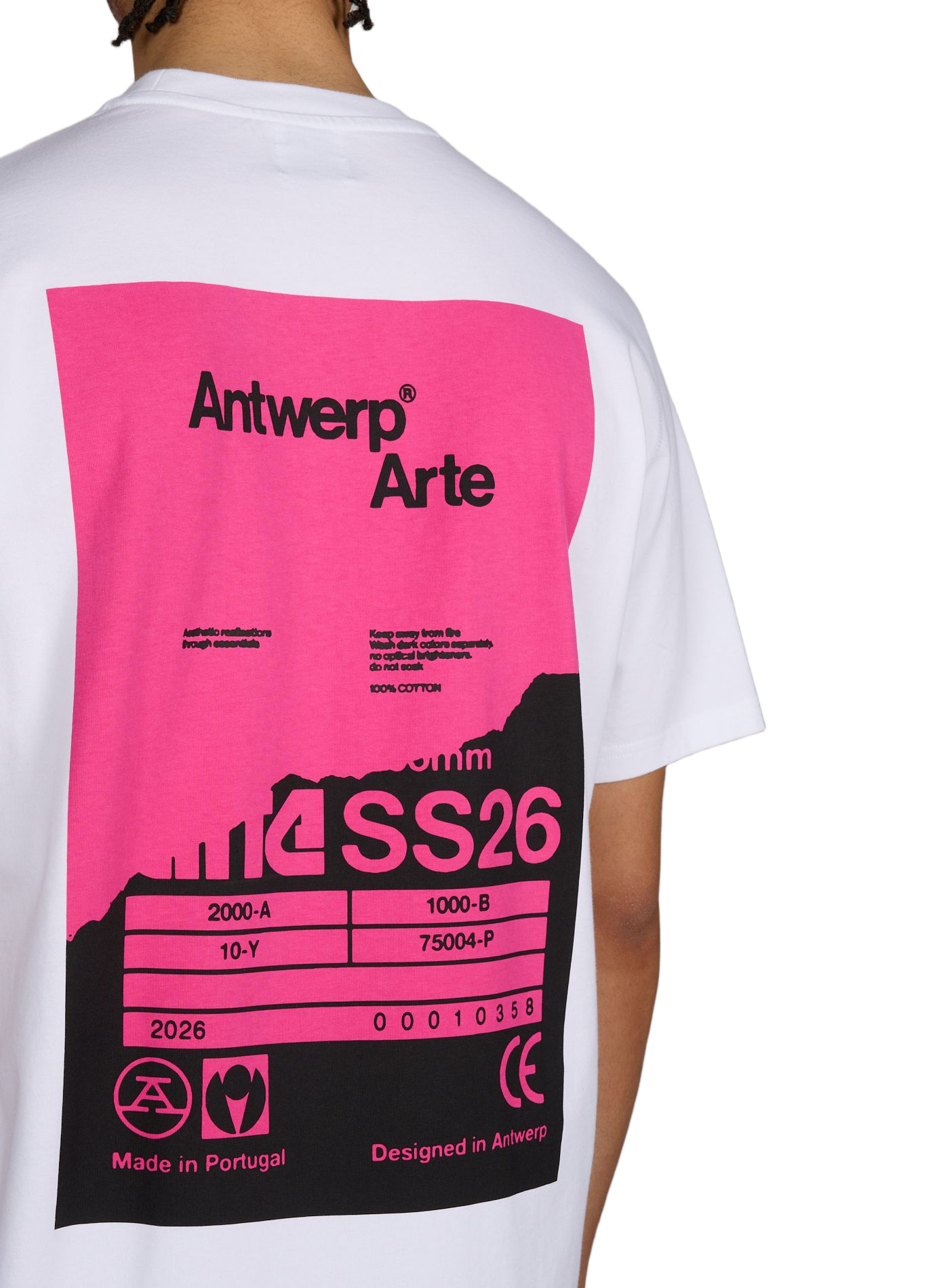 Straight printed cotton T-shirt ARTE ANTWERP White