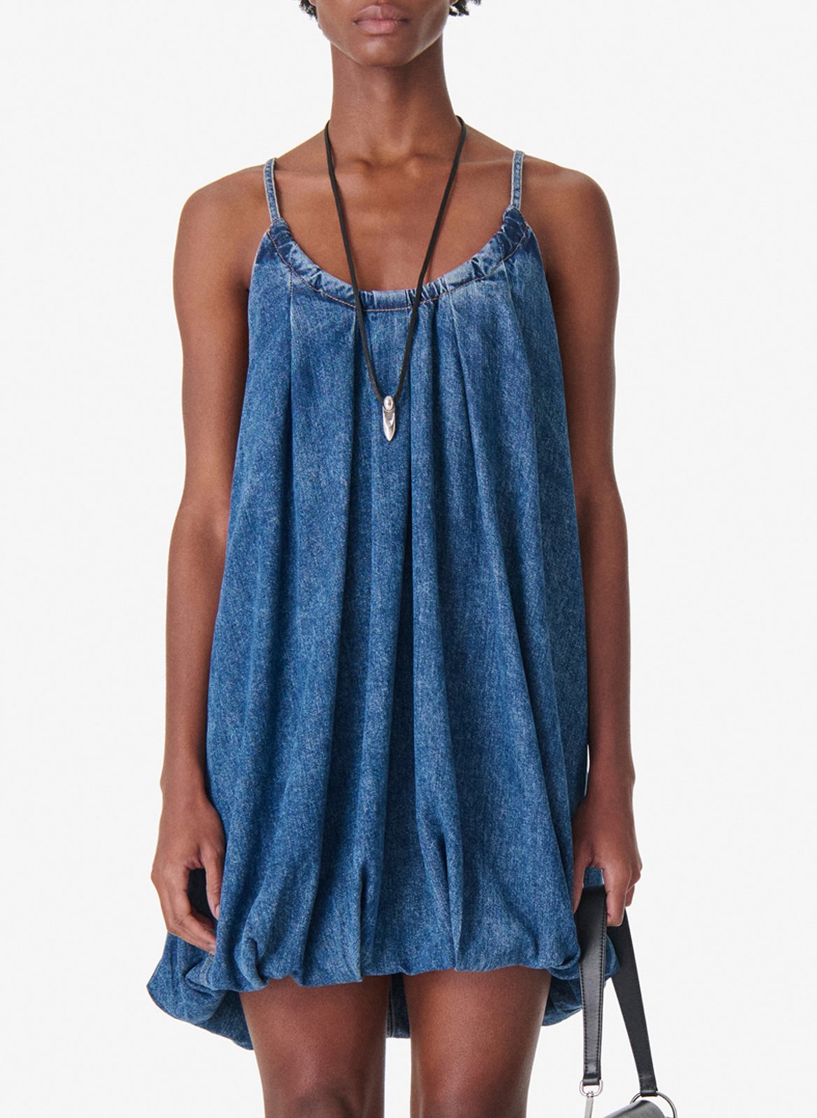 Robe courte col rond en coton justina IRO Bleu