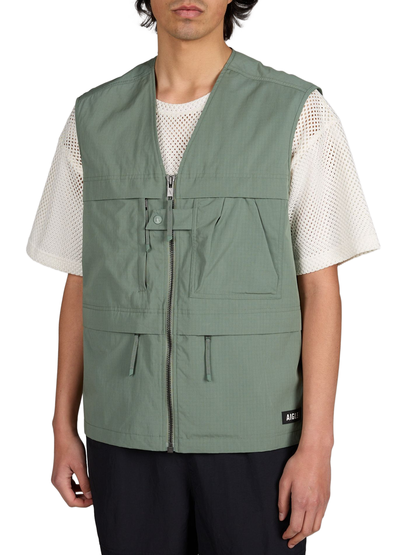 Gilet multi-poches déperlant anti-UV AIGLE Kaki