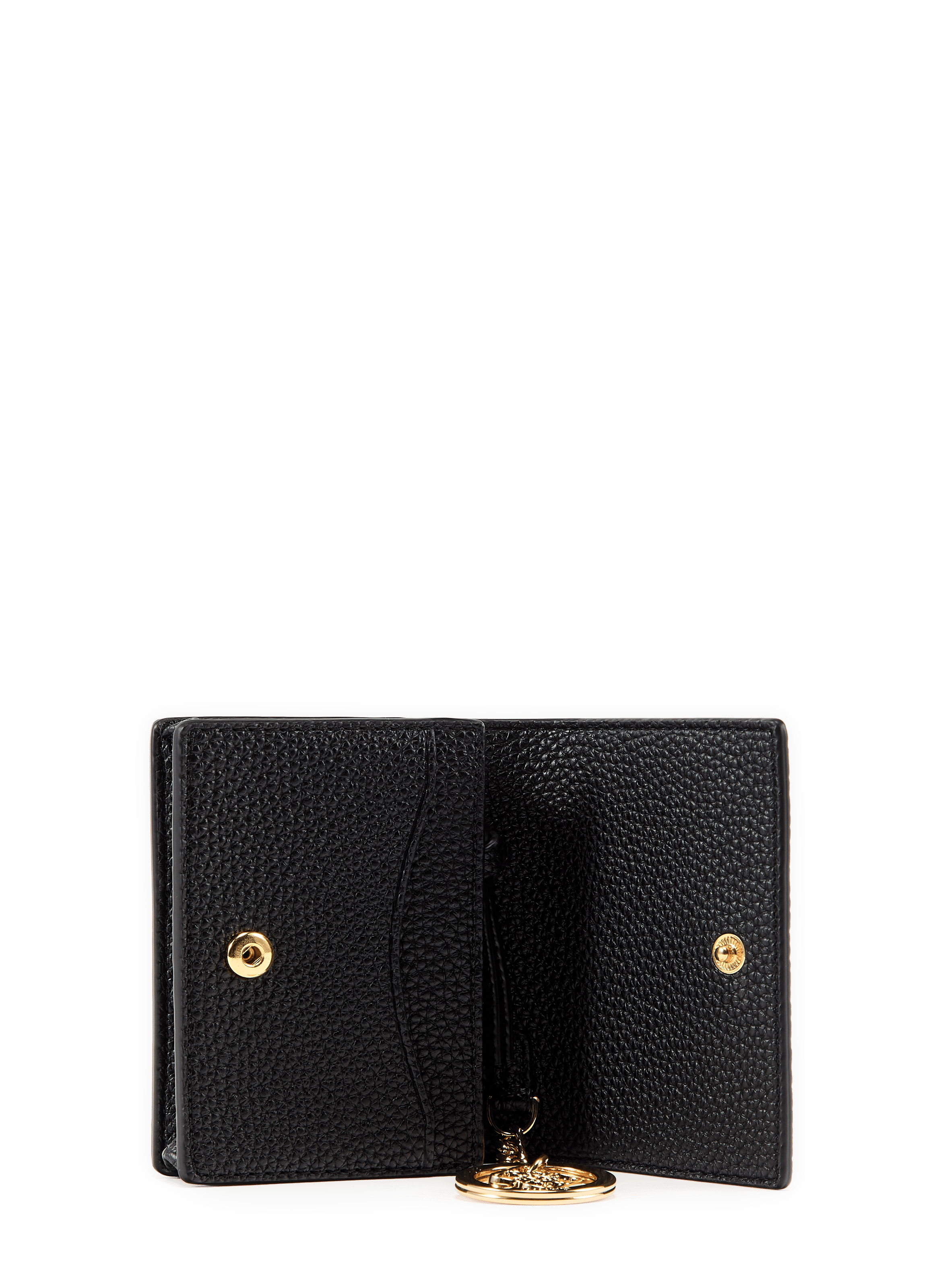 Crackled logo wallet GANNI Black