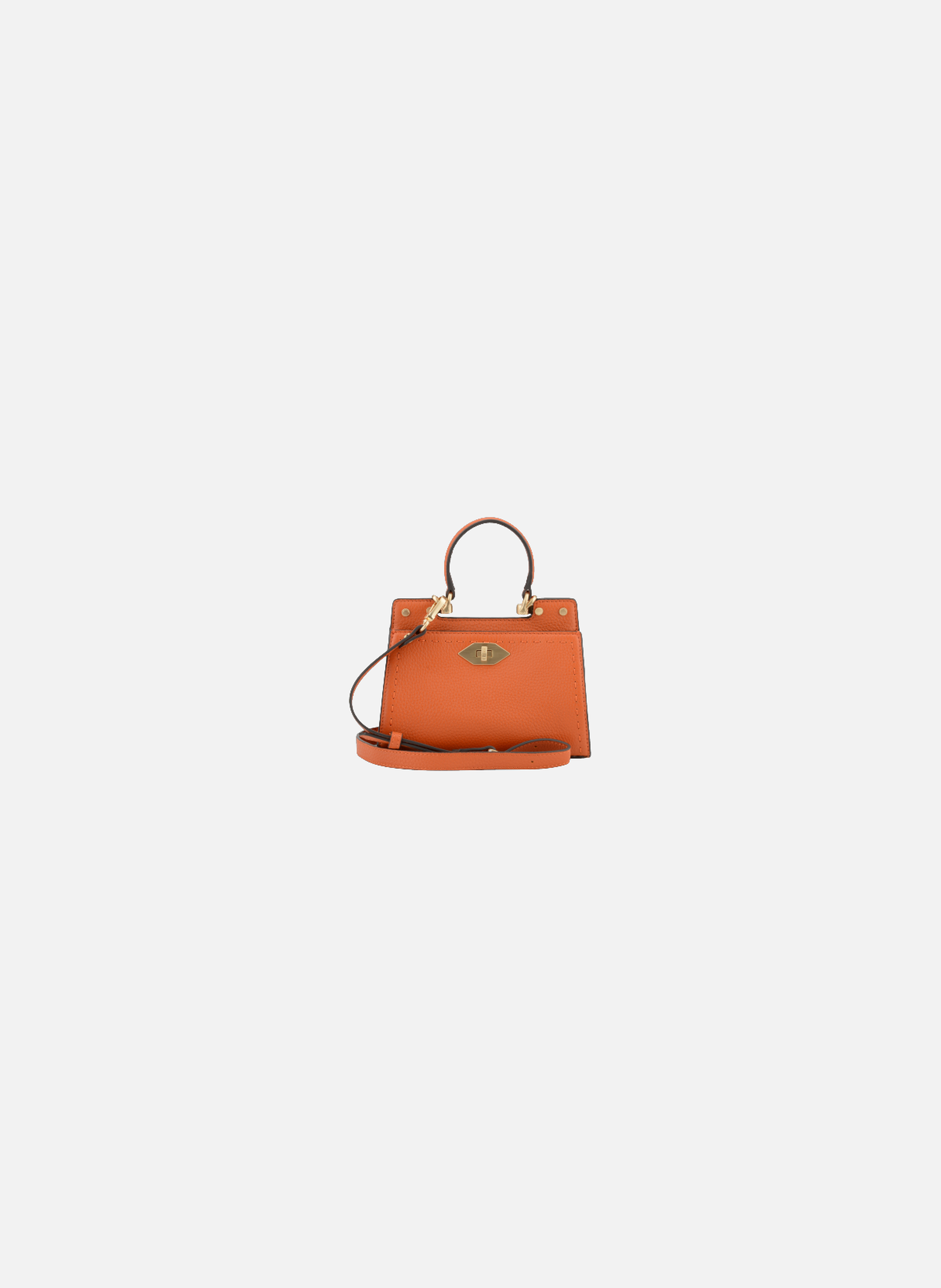 Trianon | sac à main micro en cuir de vachette POURCHET Orange