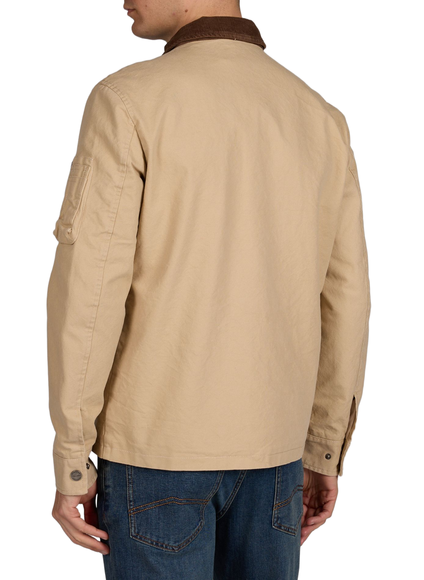 Veste col classique velours côtelé en coton BOMBERS ORIGINAL Beige