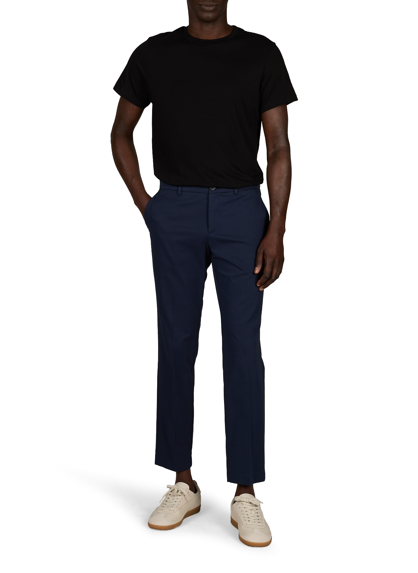 Chino-Slim-Fit-Hose Brera aus Baumwollmischung CRUNA Blau