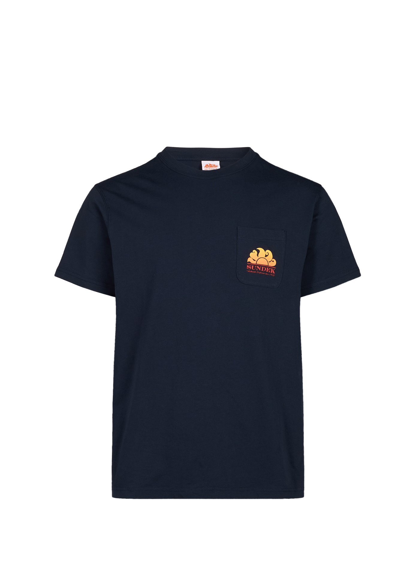 Round neck printed t-shirt SUNDEK Blue
