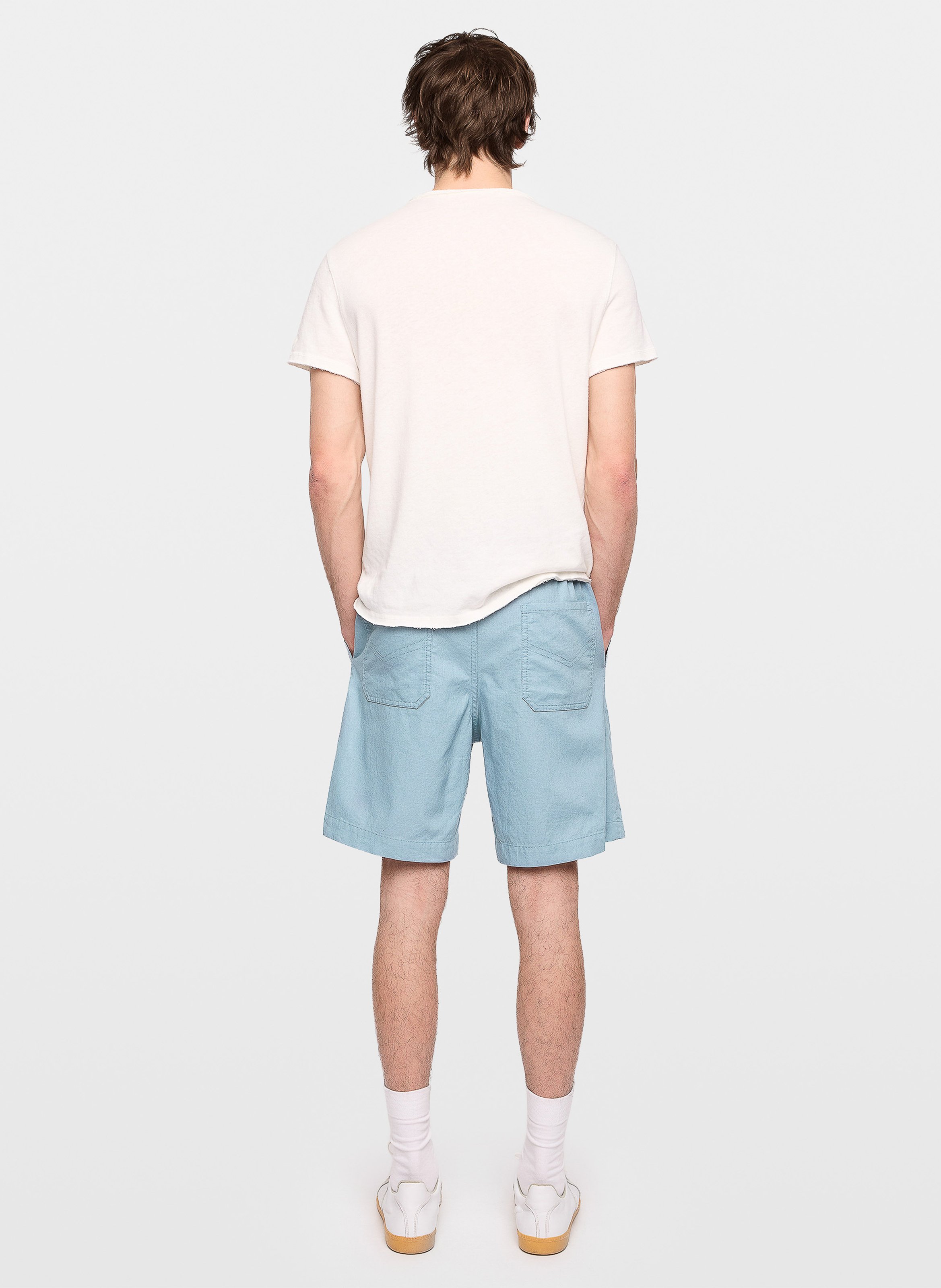 Bermuda large en lin et coton pany ZADIG&VOLTAIRE Bleu