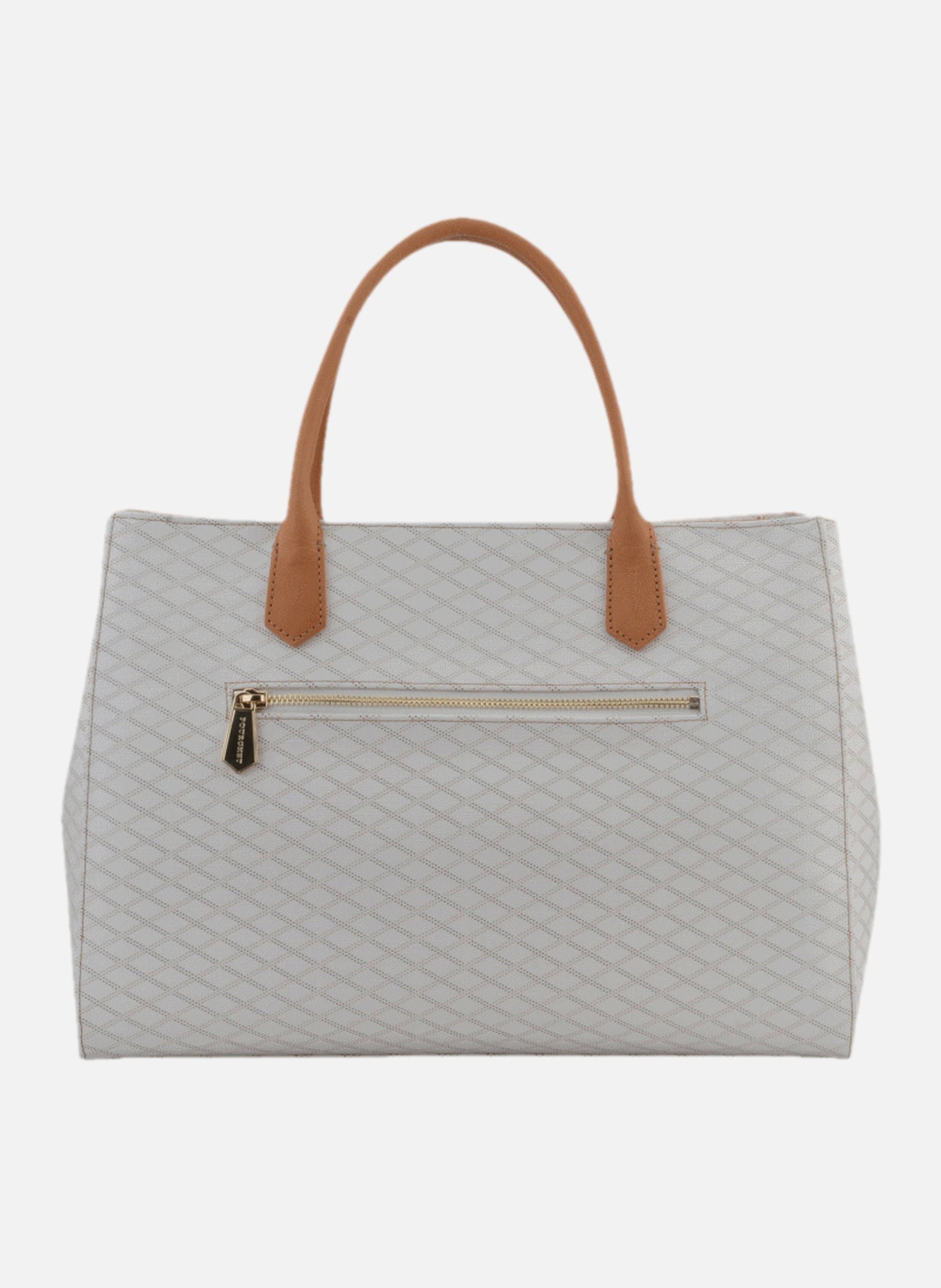Volver coated | sac porté main gm en cuir de vachette POURCHET Blanc