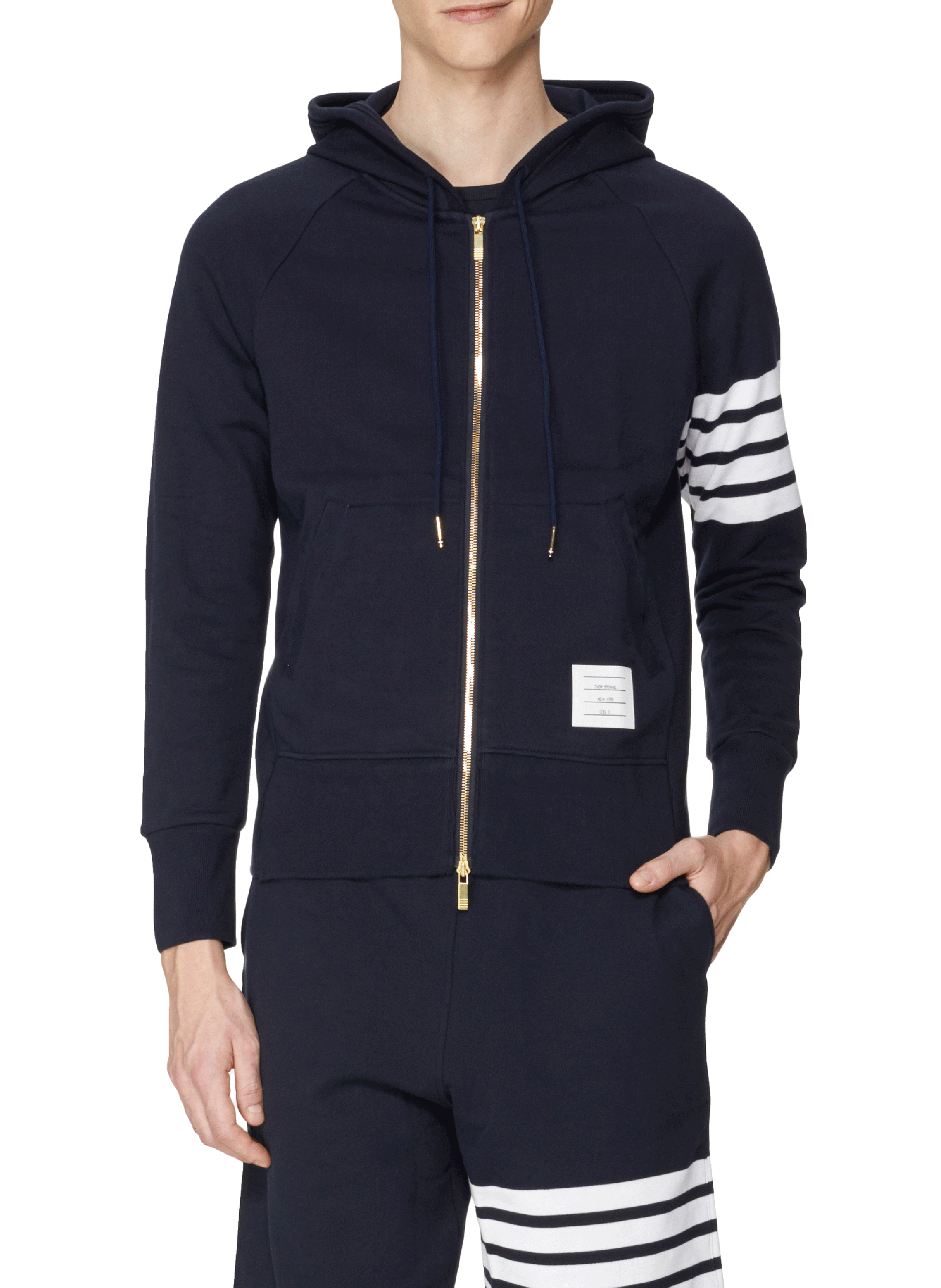 Katoenen hoodie THOM BROWNE Blauw