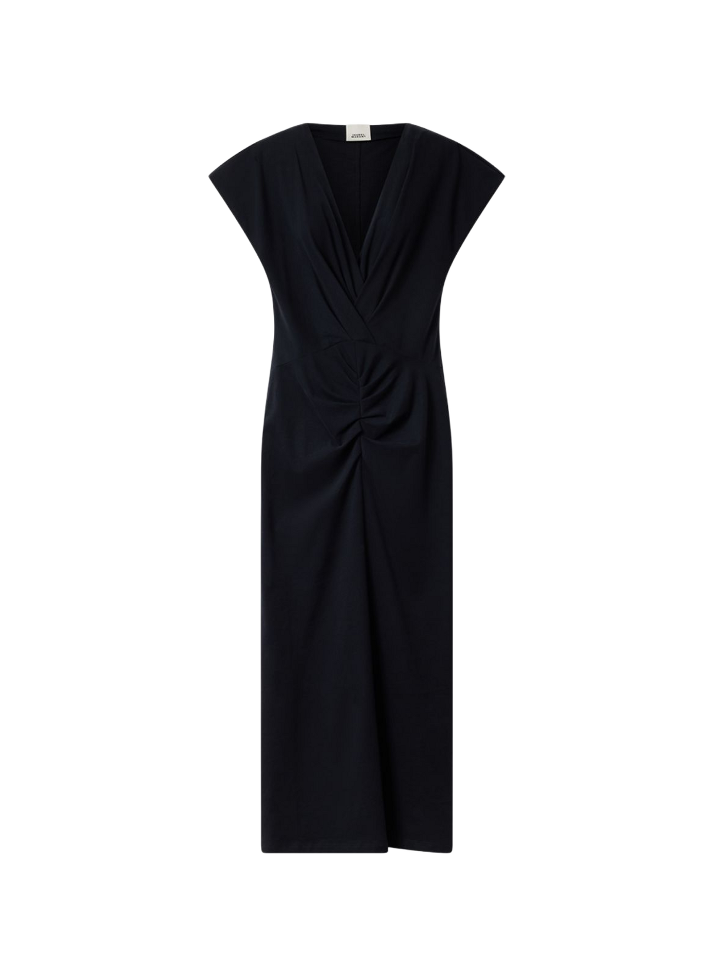 Langes Wickelkleid Nadra aus Baumwolle ISABEL MARANT Schwarz